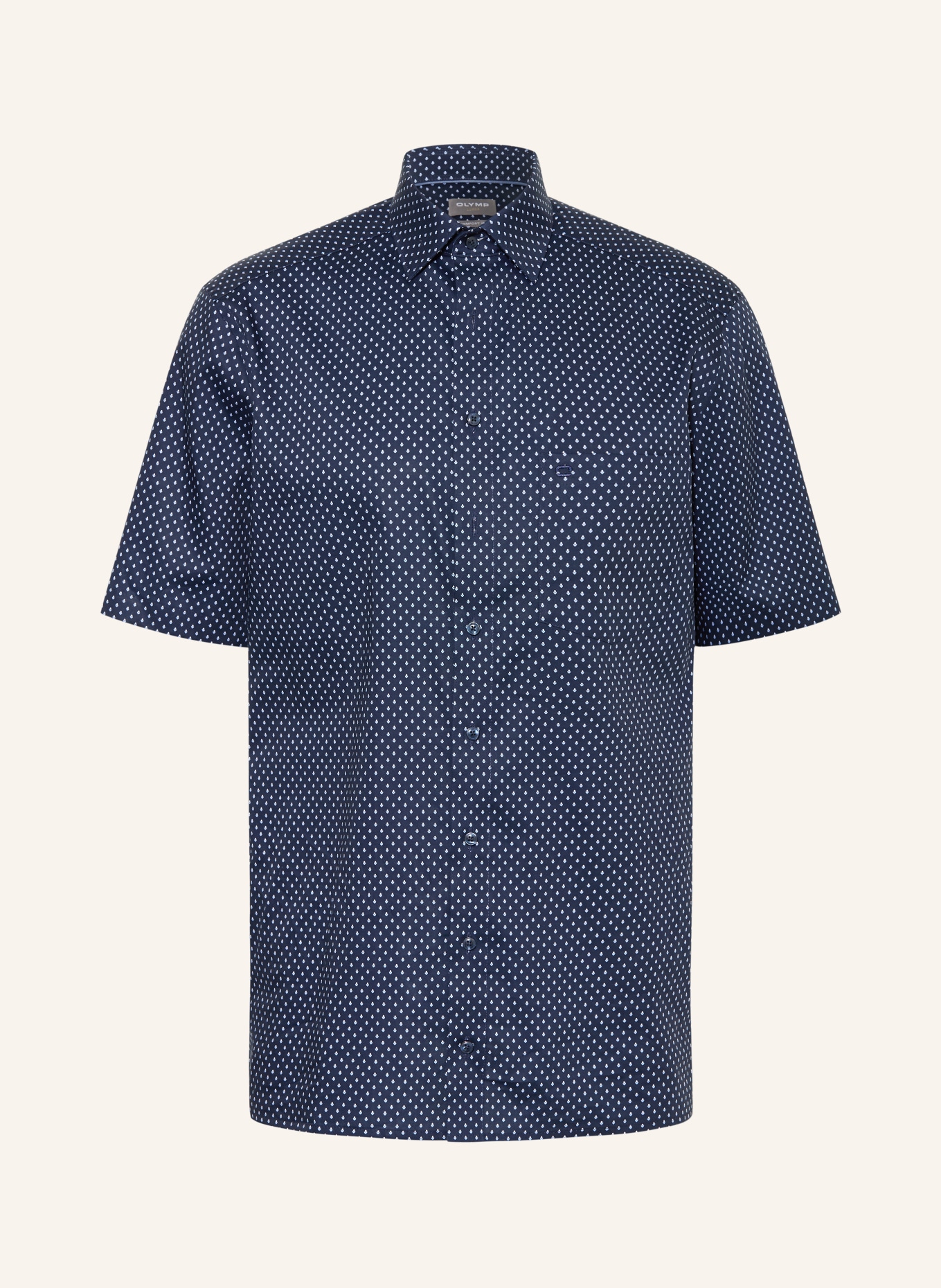 OLYMP Kurzarm-Hemd Luxor comfort fit: DUNKELBLAU / HELLBLAU / WEISS
