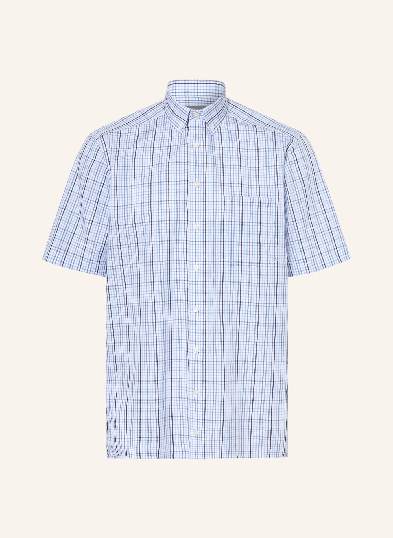 OLYMP Kurzarm-Hemd Luxor comfort fit: HELLBLAU / DUNKELBLAU / WEISS