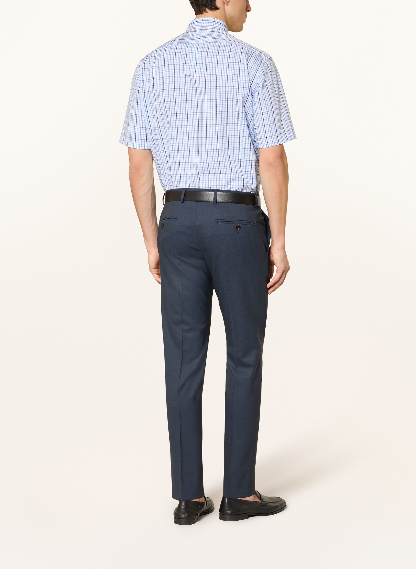 OLYMP Kurzarm-Hemd Luxor comfort fit: HELLBLAU / DUNKELBLAU / WEISS