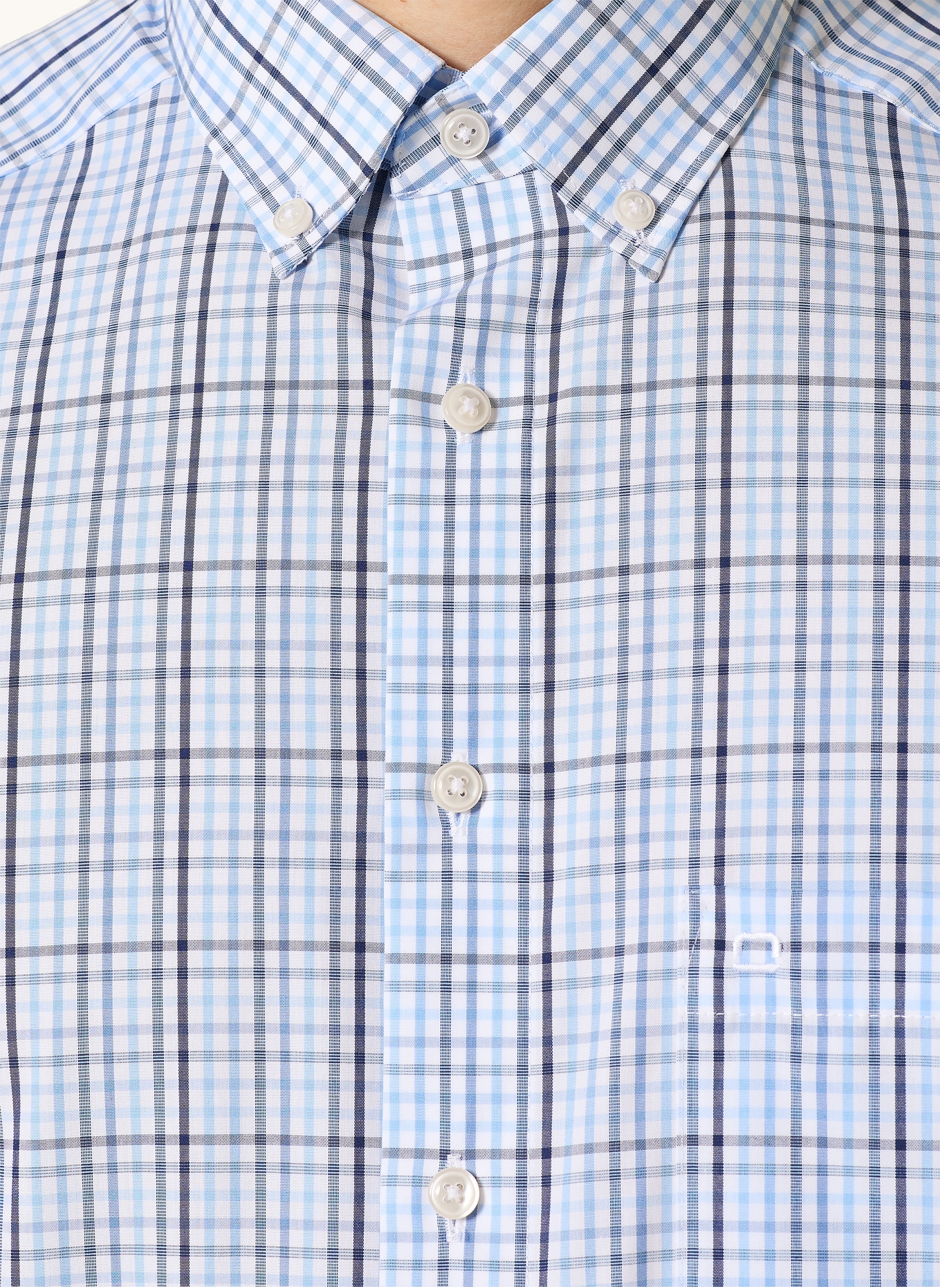 OLYMP Kurzarm-Hemd Luxor comfort fit: HELLBLAU / DUNKELBLAU / WEISS