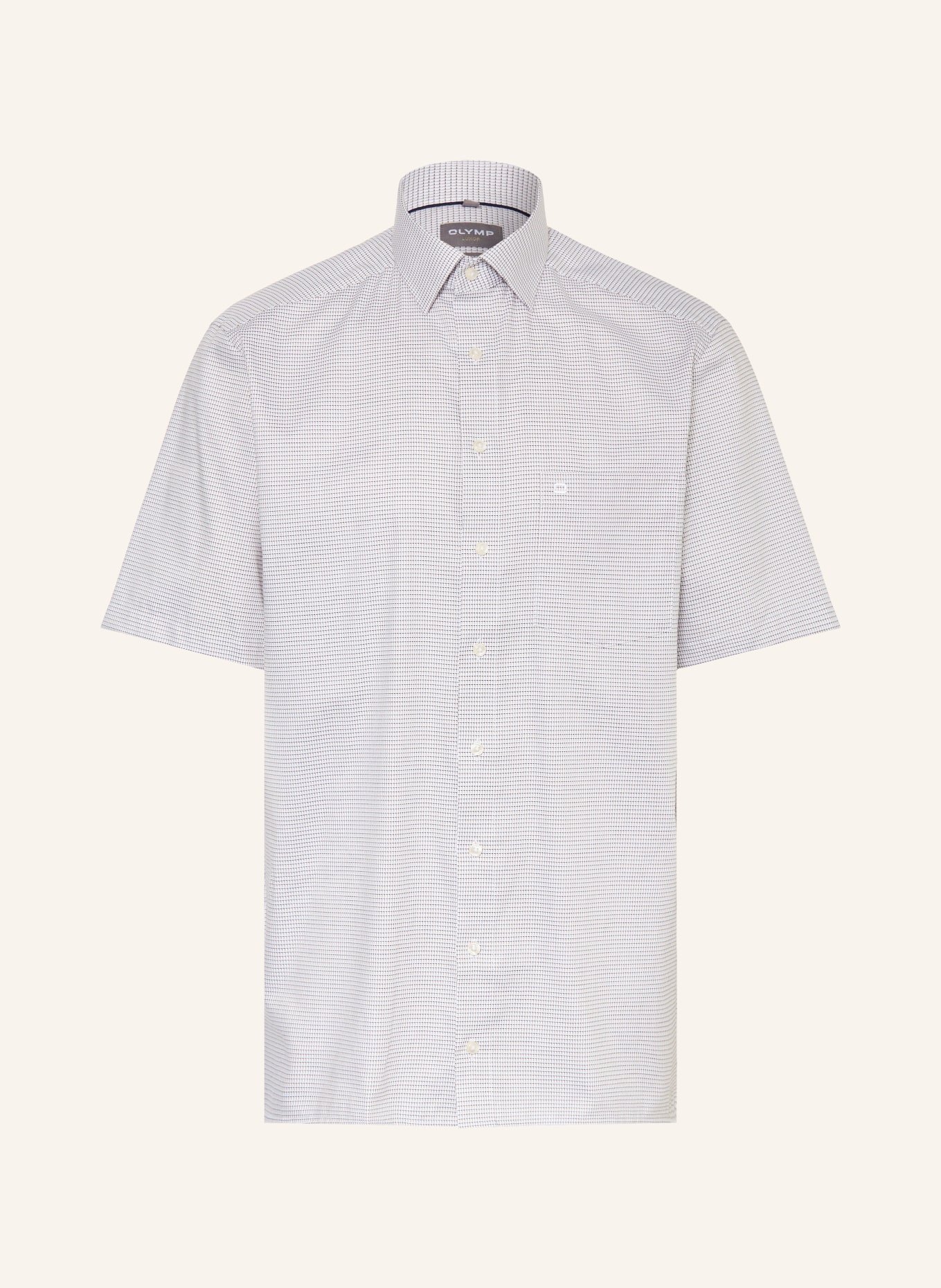 OLYMP Kurzarm-Hemd Luxor comfort fit: WEISS / BRAUN / SCHWARZ