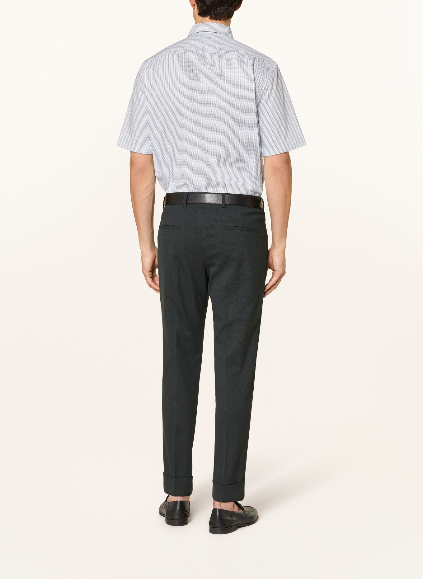 OLYMP Kurzarm-Hemd Luxor comfort fit: GRÜN / ECRU