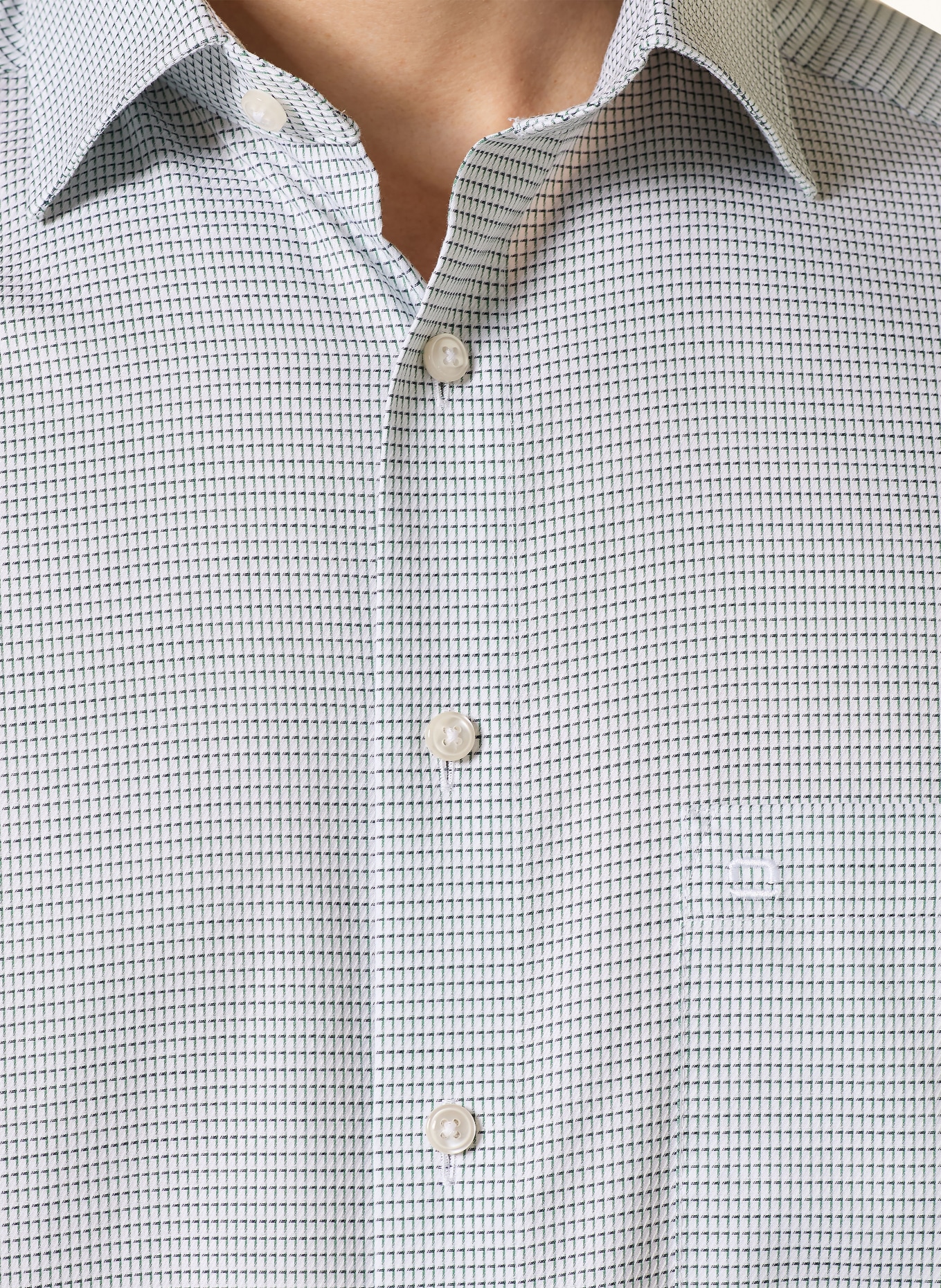 OLYMP Kurzarm-Hemd Luxor comfort fit: GRÜN / ECRU