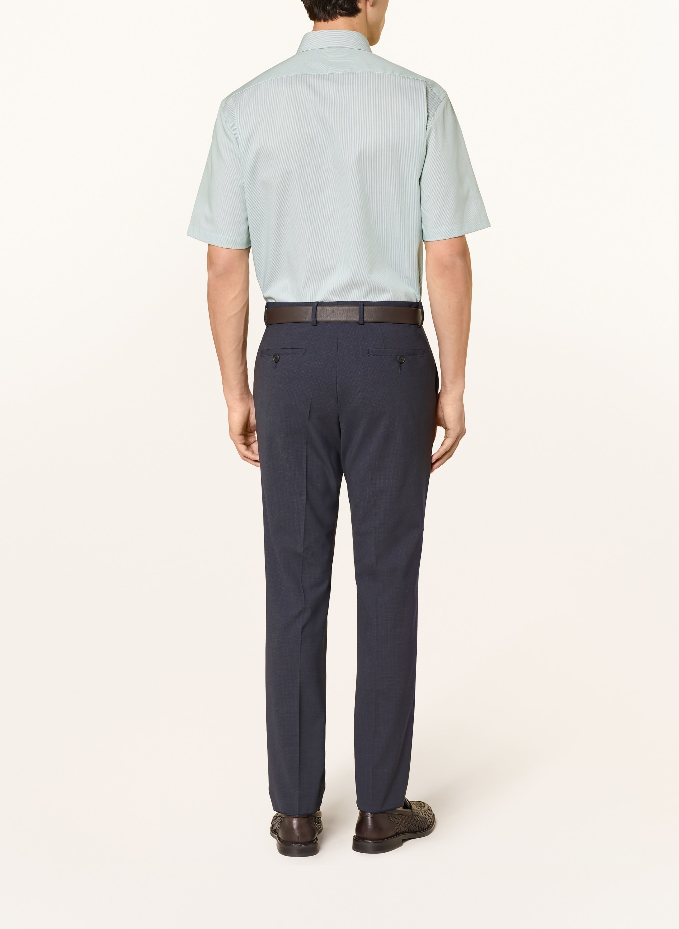 OLYMP Kurzarm-Hemd Luxor comfort fit: GRÜN / WEISS