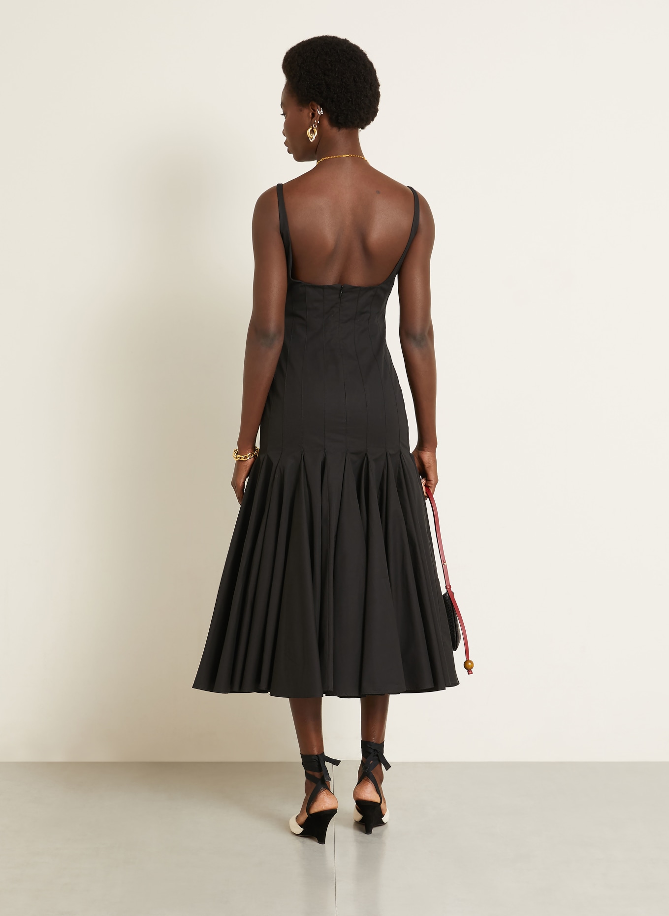 JACQUEMUS Jurk LA ROBE AGAVE: ZWART