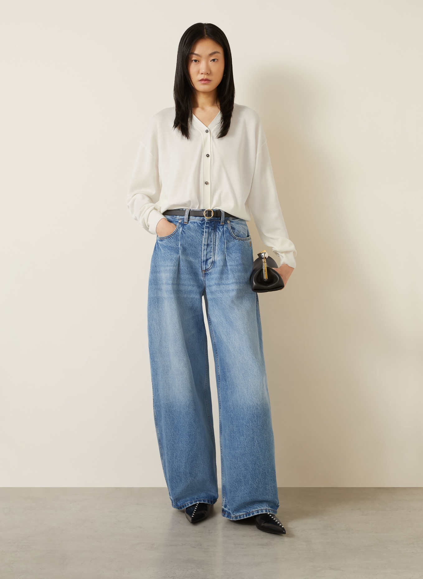 JACQUEMUS Strickjacke LE CARDIGAN J aus Merinowolle: CREME