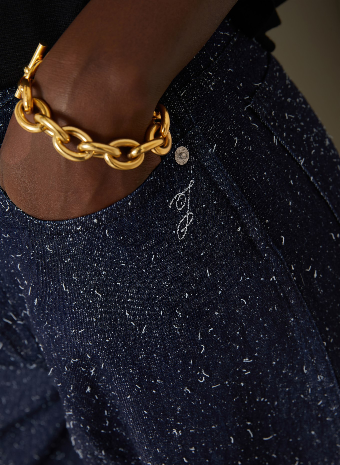 JACQUEMUS Jeans Barrel LE DE-NÎMES OVALO: 380 NAVY