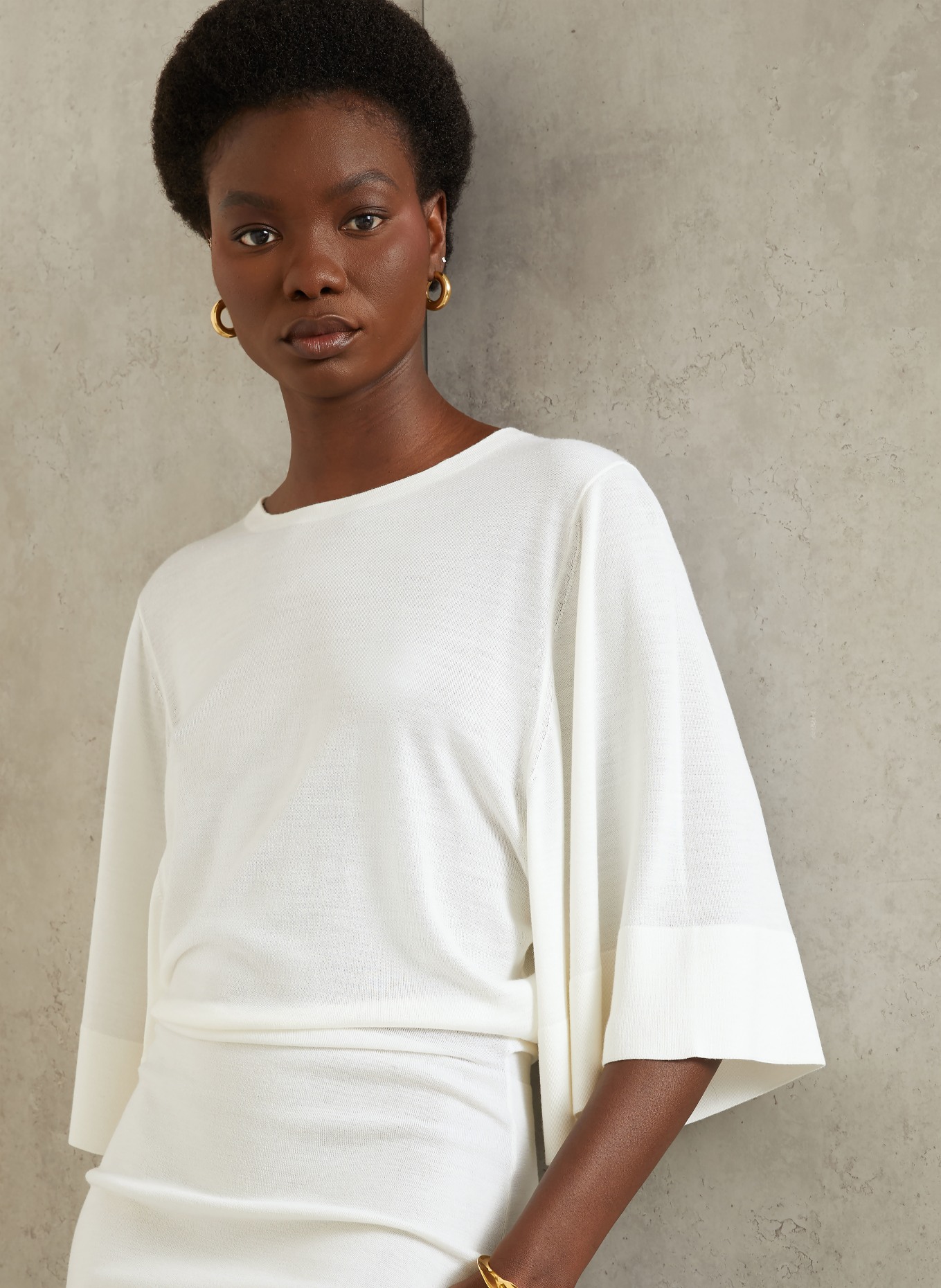 JACQUEMUS Robe en maille LA ROBE MAILLE MANANCO en laine mérinos: BLANC