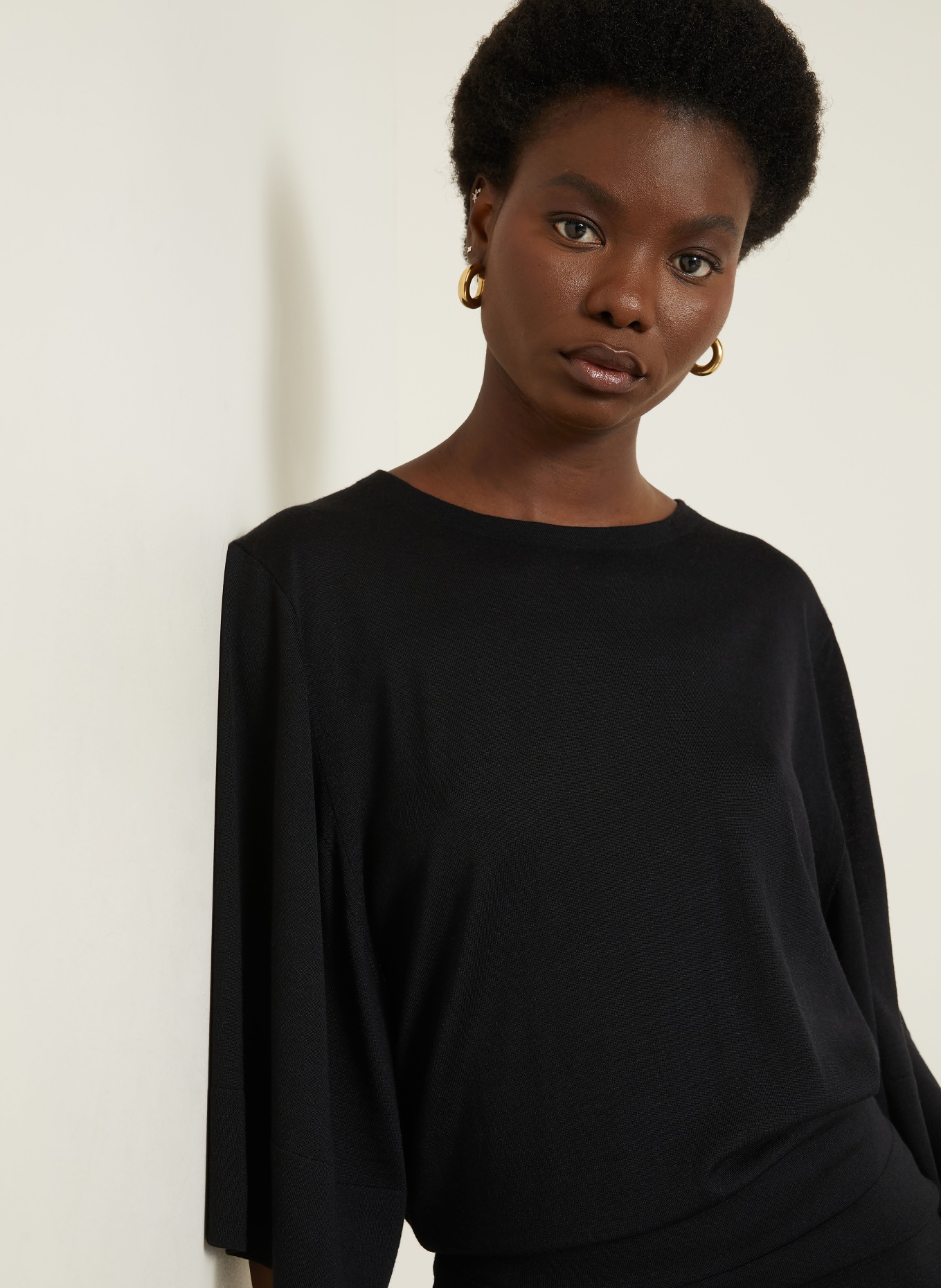 JACQUEMUS Strickkleid LA ROBE MAILLE MANANCO aus Merinowolle: SCHWARZ