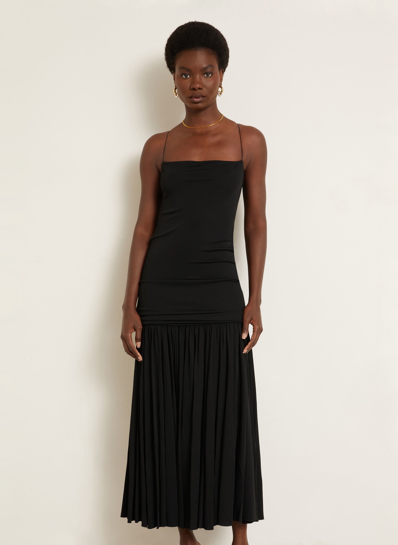 JACQUEMUS Avondjurk LA ROBE ABIHA van jersey: ZWART