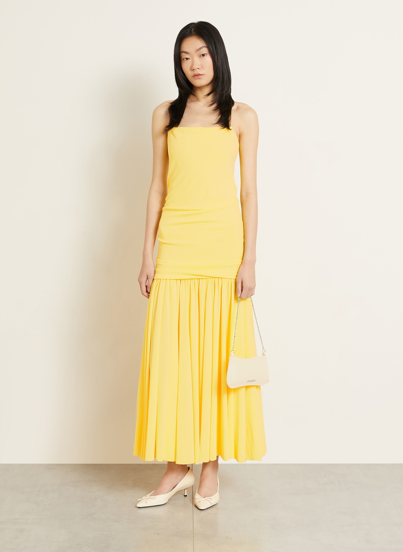 JACQUEMUS Suknia wieczorowa LA ROBE ABIHA z dżerseju: ŻÓŁTY