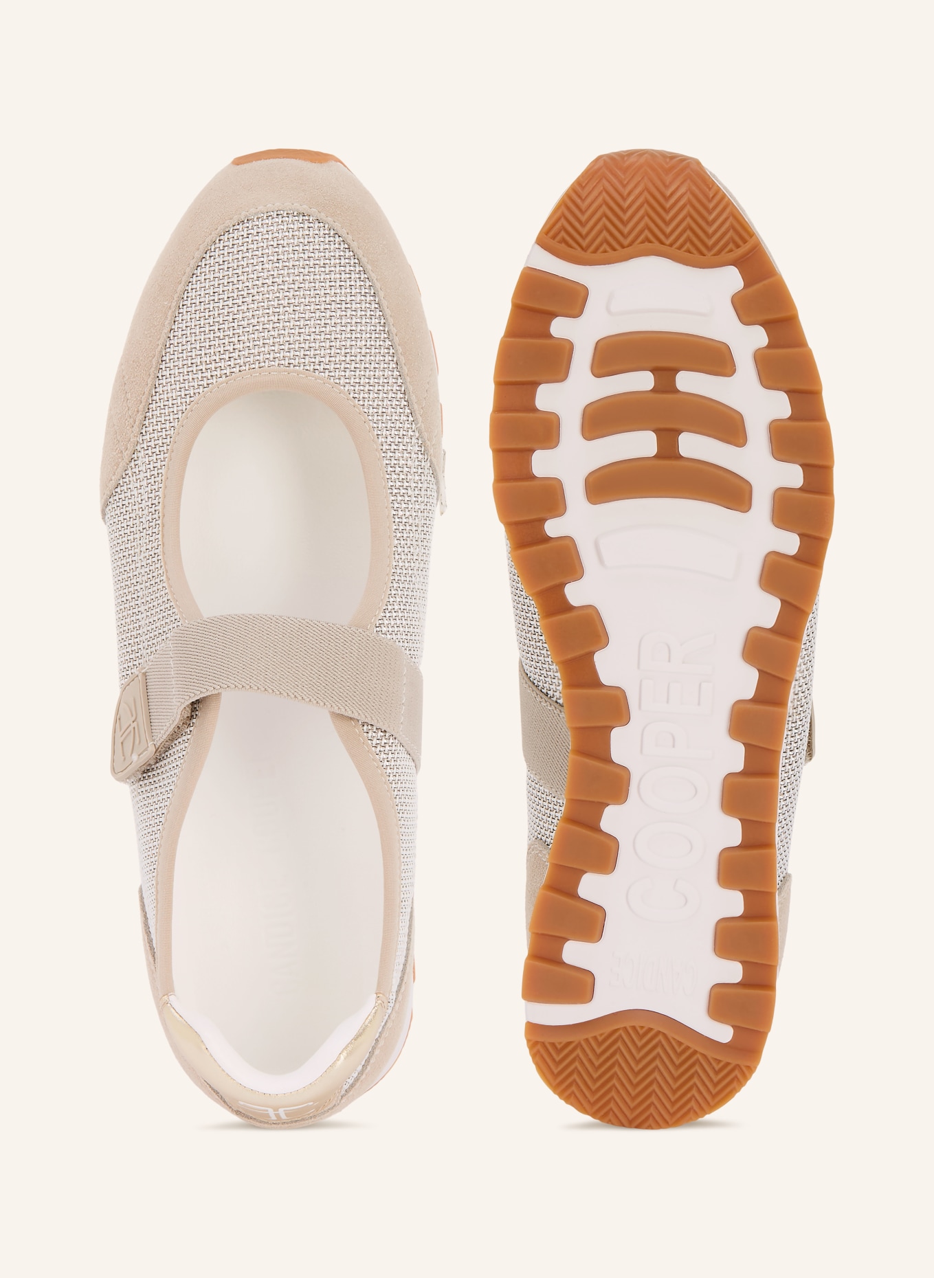 Candice Cooper Ballerinas PLUME FLAPI: BEIGE / GOLD