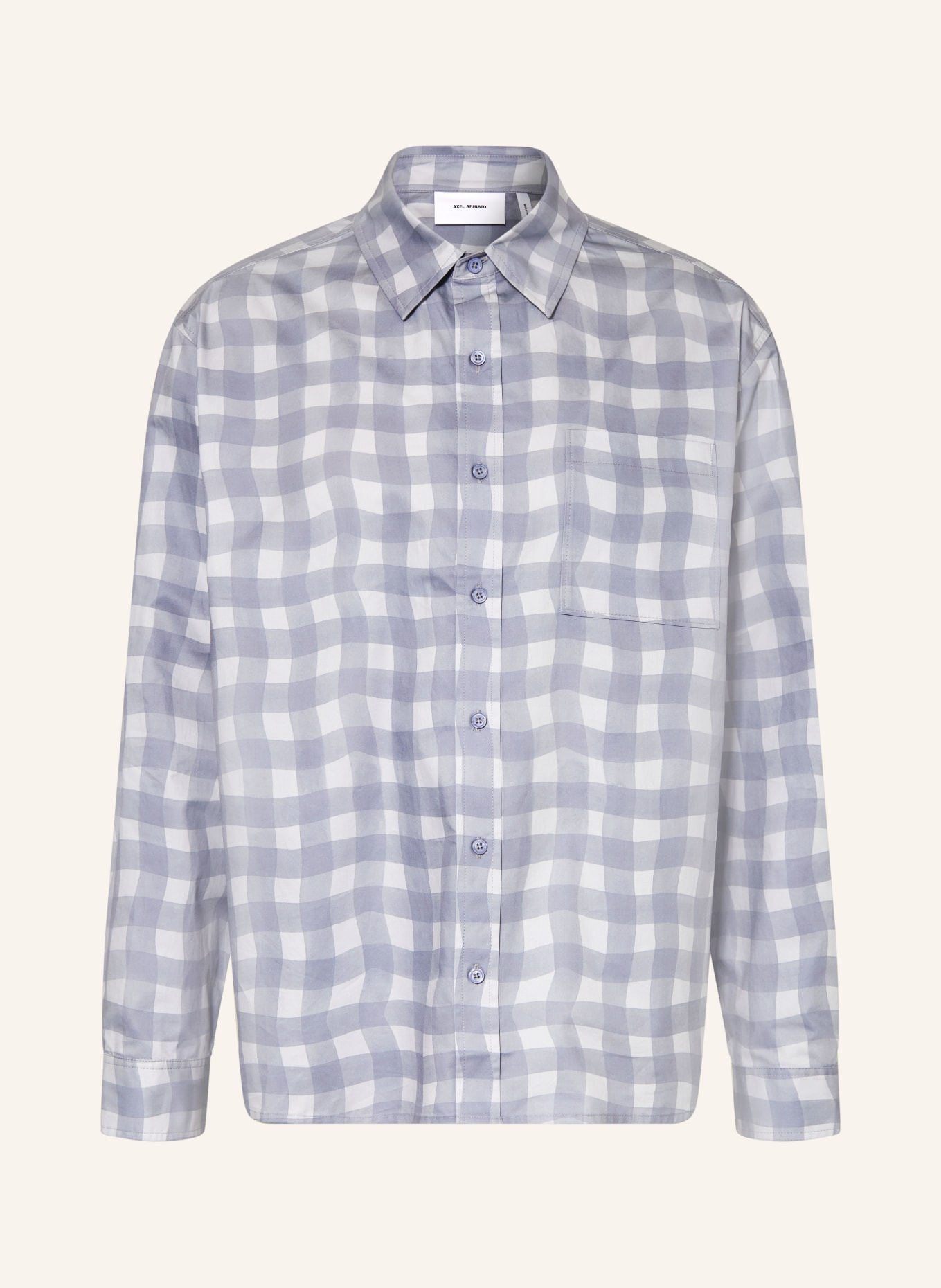 AXEL ARIGATO Overhemd DISTORT Comfort Fit: GRIJS / BLAUWGRIJS / LICHTGRIJS