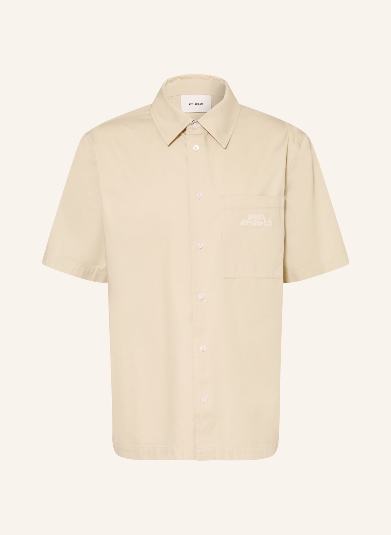 AXEL ARIGATO Overhemd met korte mouwen DREW Comfort Fit: BEIGE