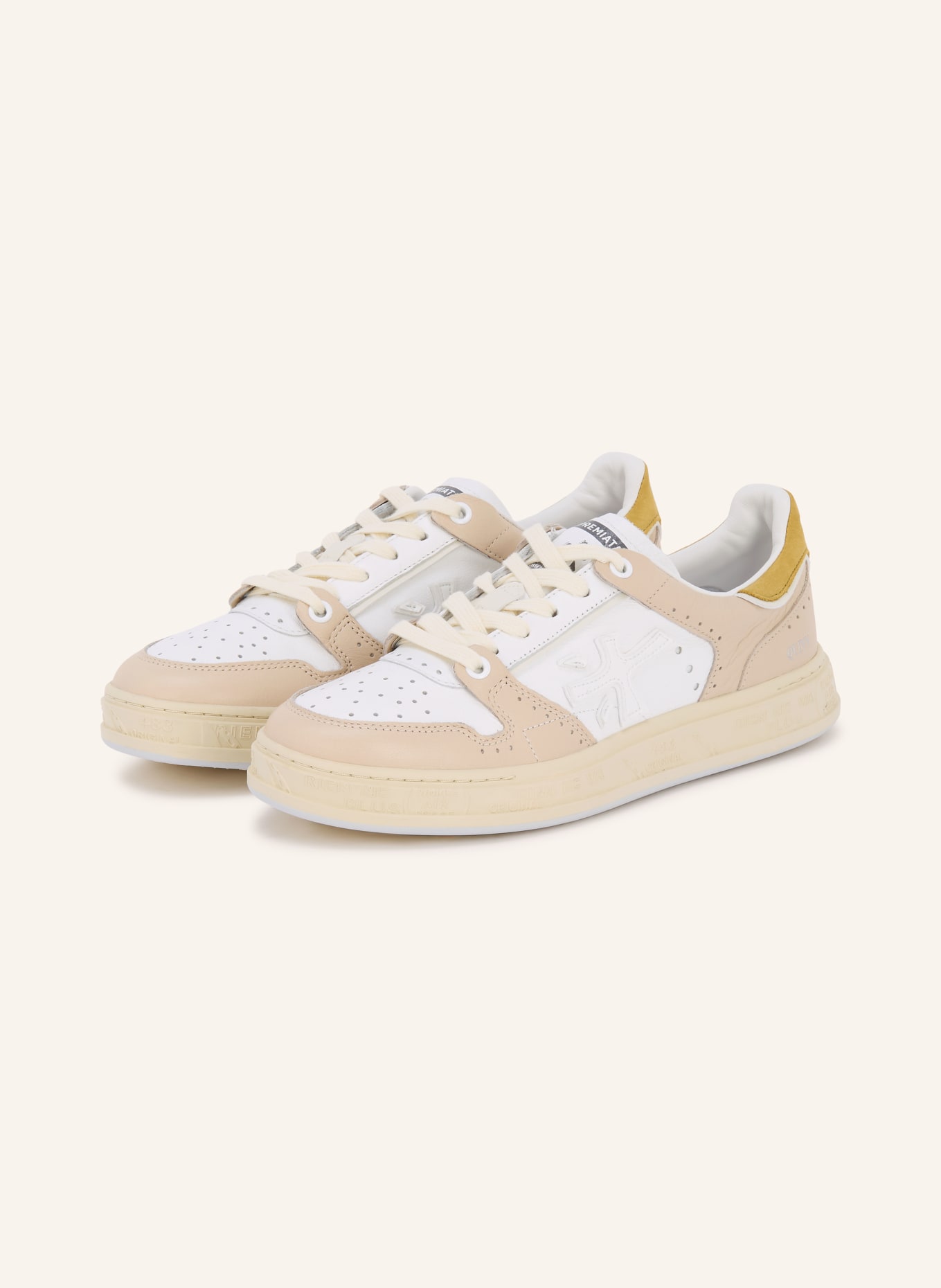 PREMIATA QUINN Sneakers: CREAM / BEIGE / OLIVE