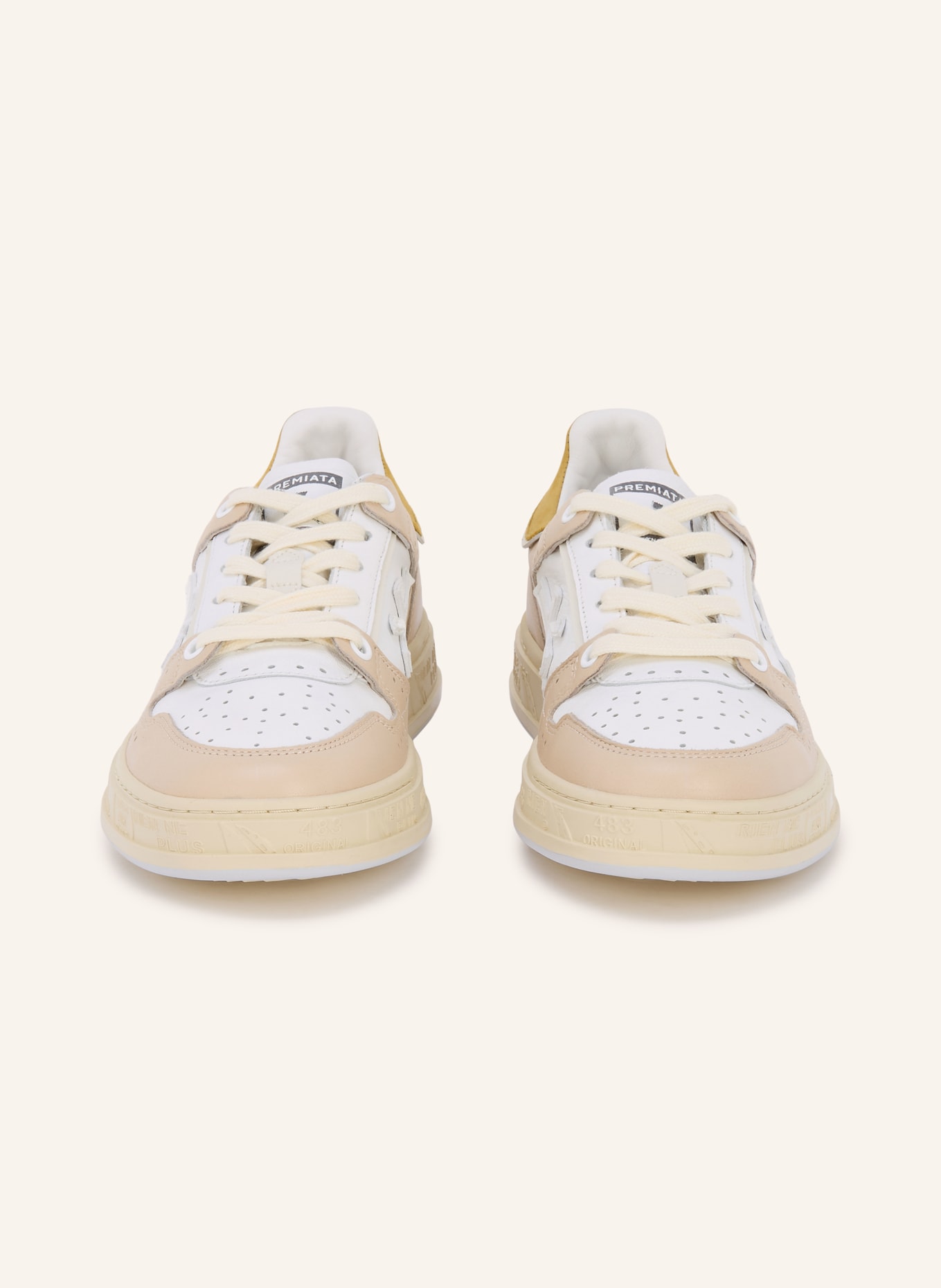 PREMIATA QUINN Sneakers: CREAM / BEIGE / OLIVE