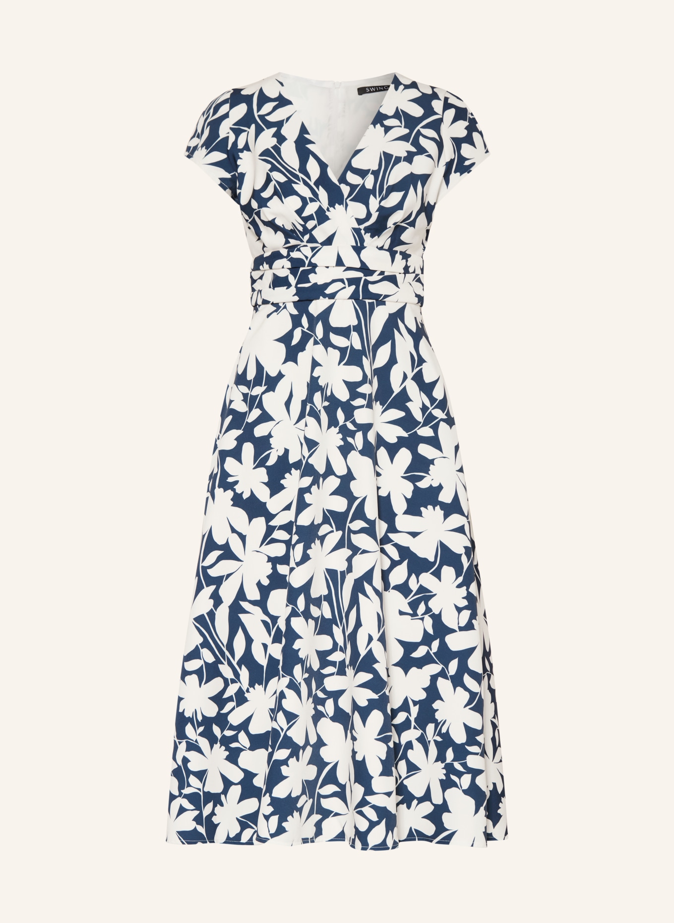 SWING dress: DARK BLUE / WHITE