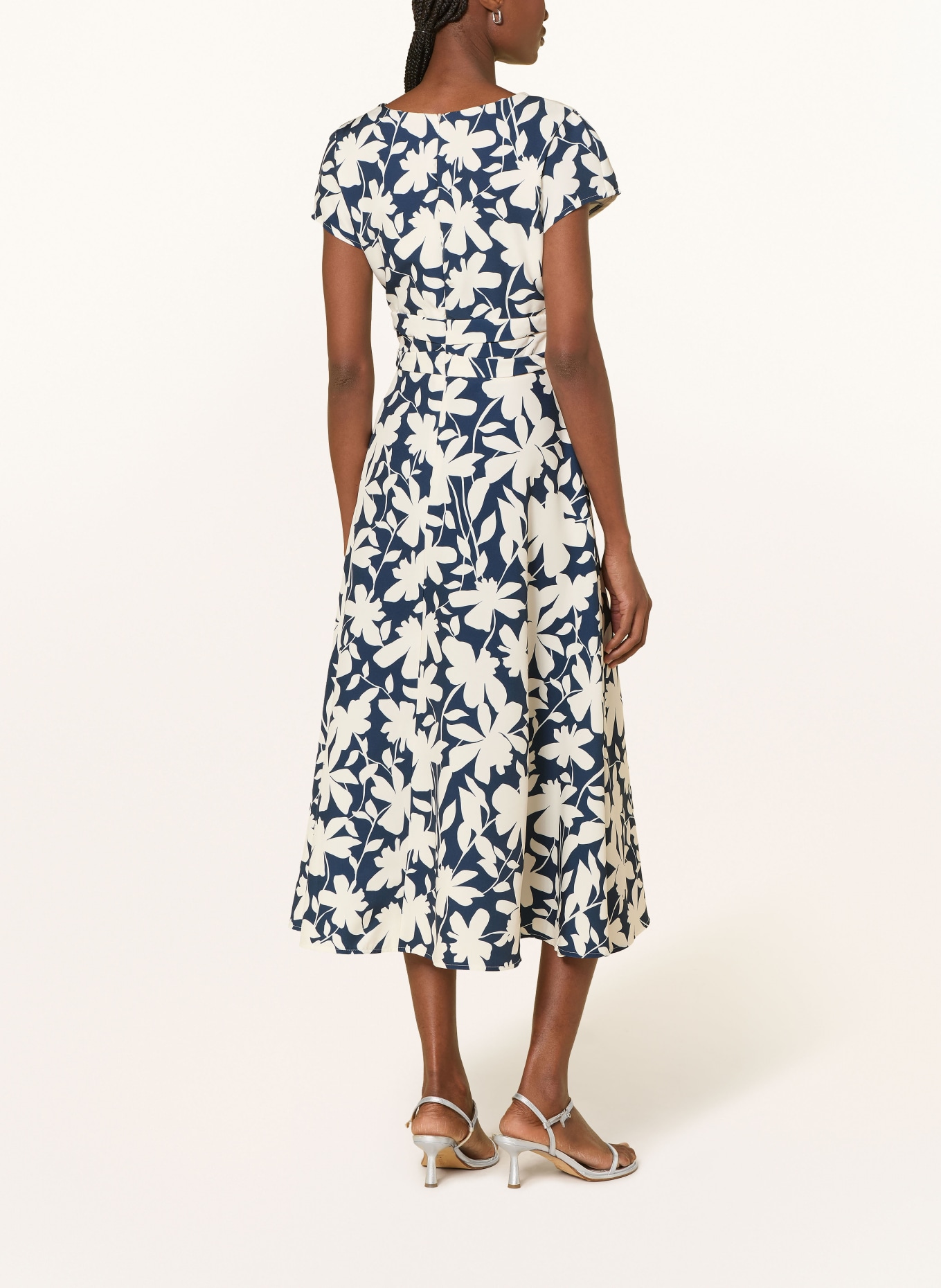 SWING dress: DARK BLUE / WHITE