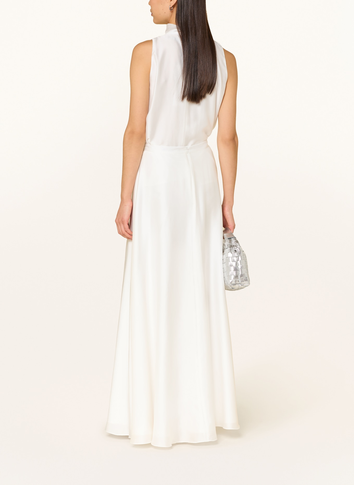 SWING Blusentop aus Satin: CREME