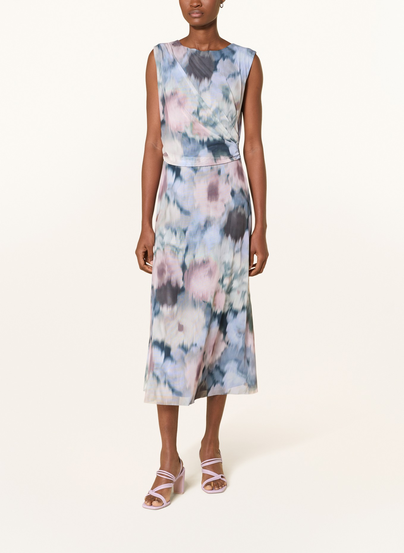 SWING Mesh-Kleid: HELLBLAU / ALTROSA / PETROL