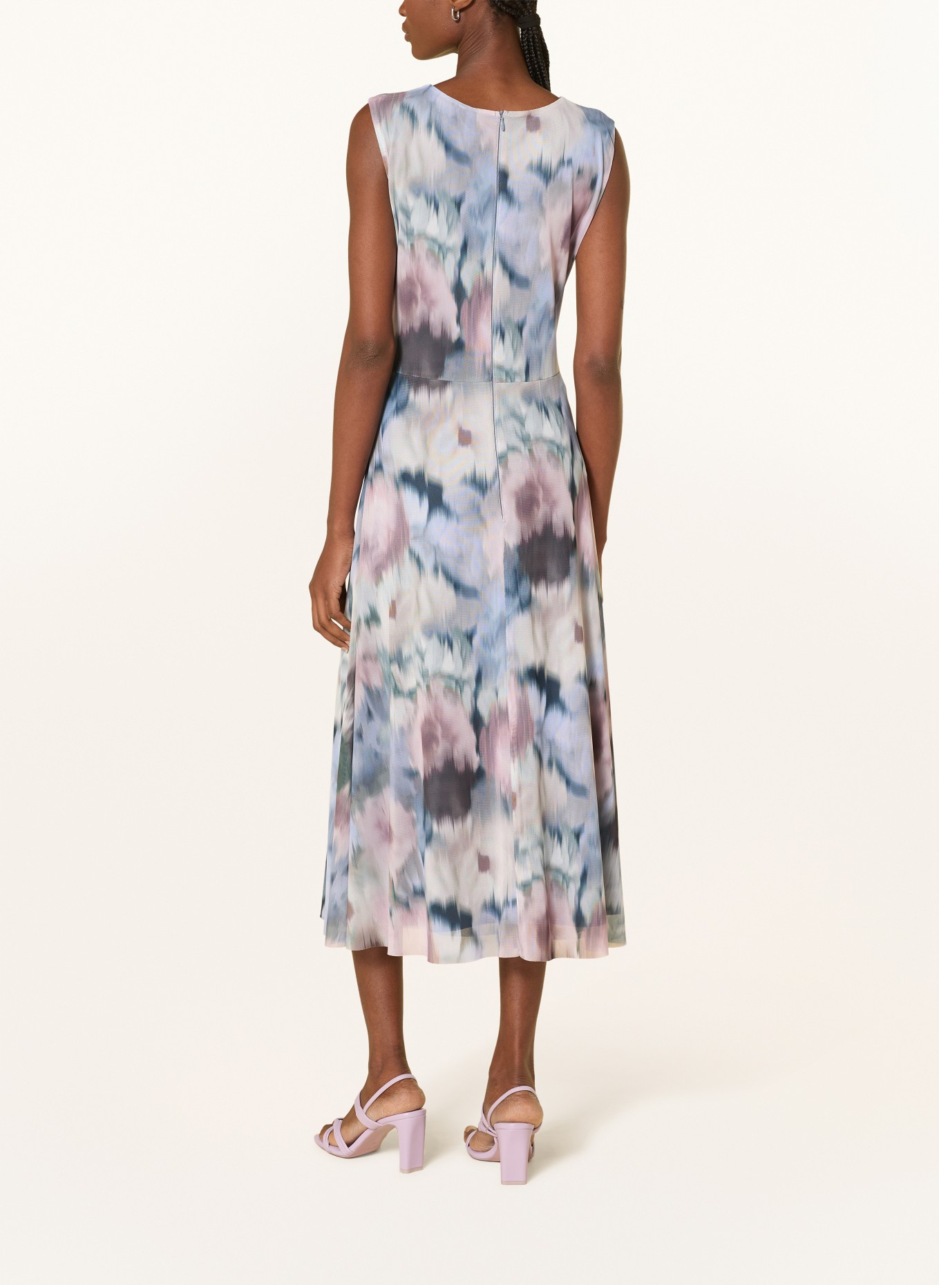 SWING Mesh-Kleid: HELLBLAU / ALTROSA / PETROL