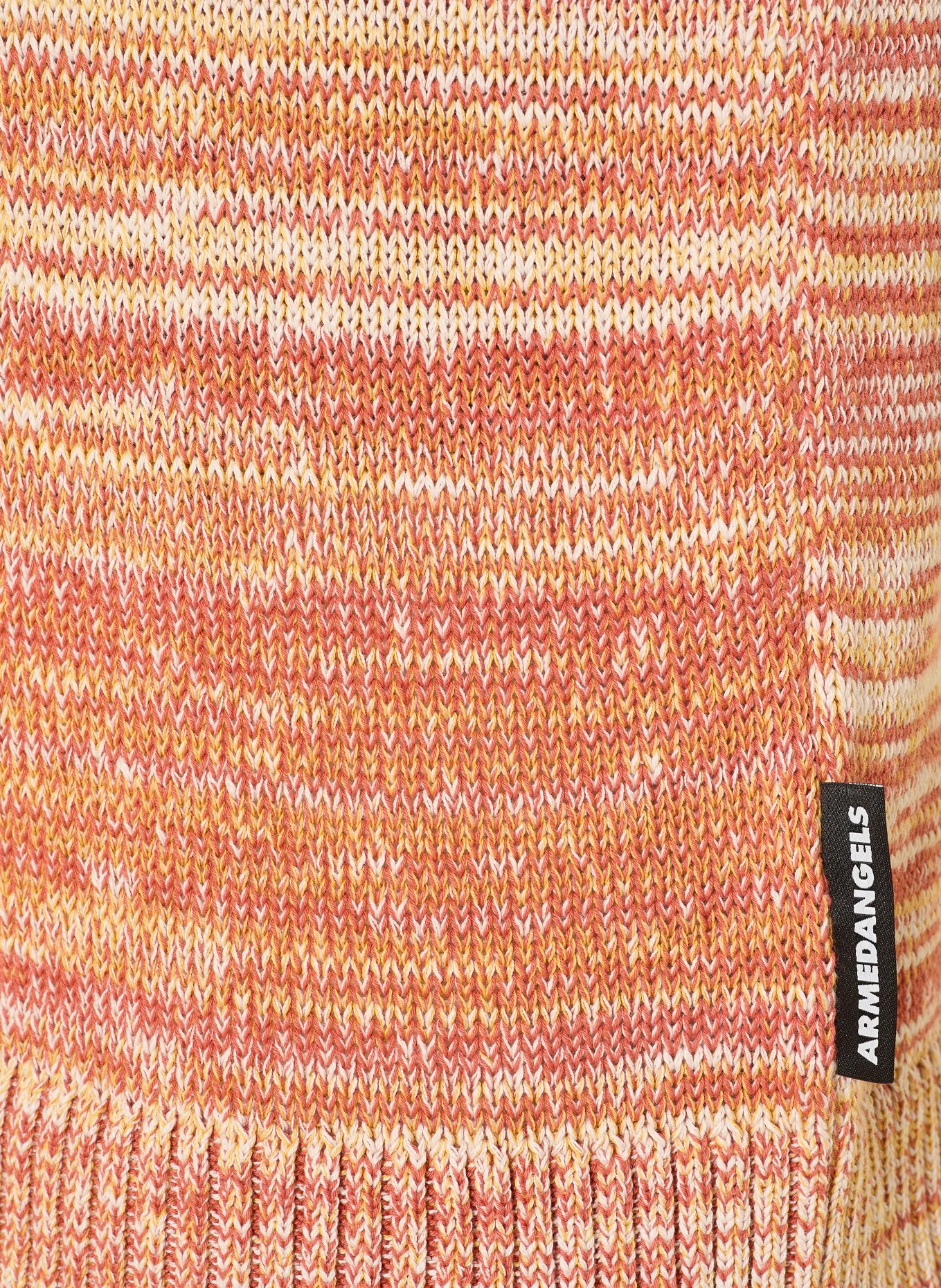 ARMEDANGELS Gebreid poloshirt: CRÈME / BEIGE / ZALM