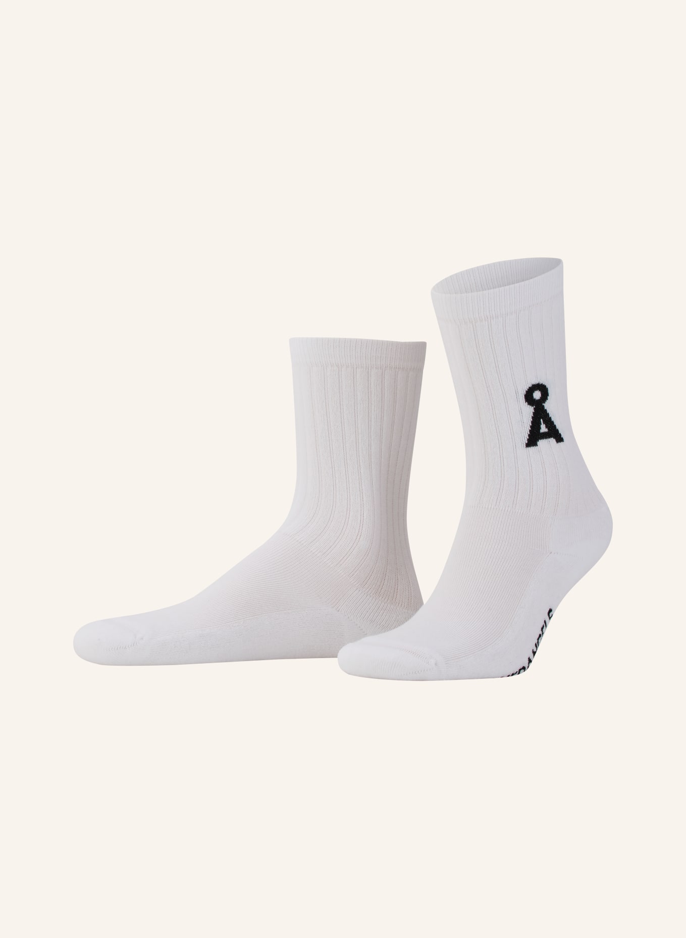 ARMEDANGELS SAAMUS BOLD socks: WHITE / BLACK