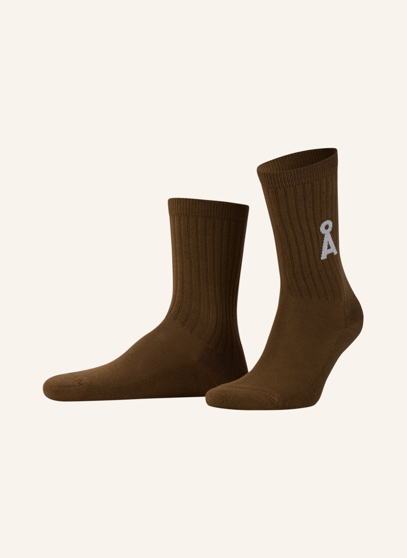 ARMEDANGELS Skarpety SAAMUS BOLD: BRĄZOWY / BIAŁY