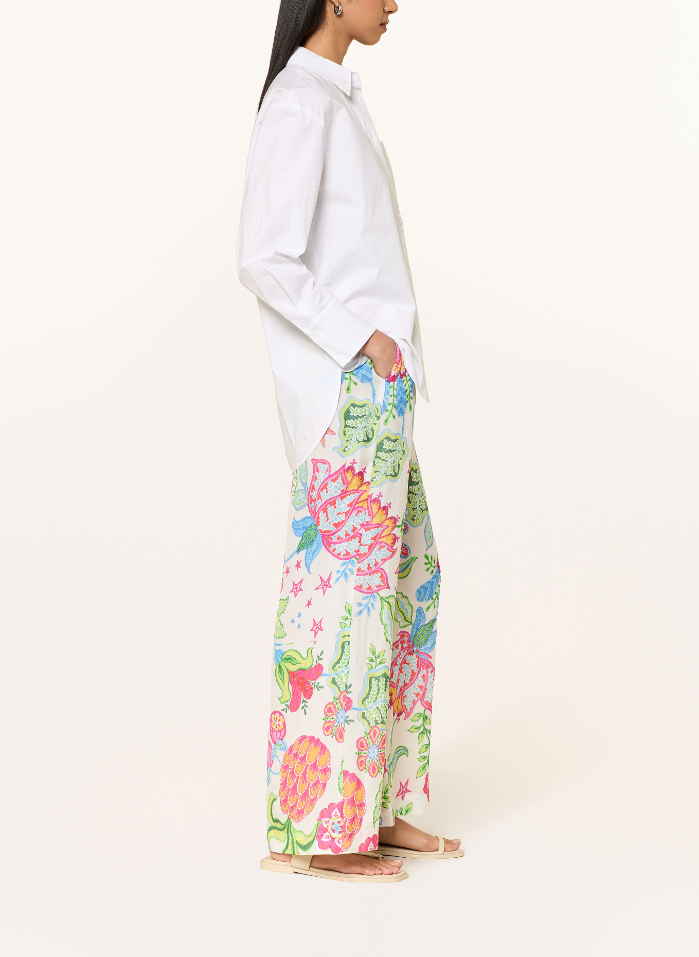 Grace Marlenehose: WEISS / PINK / BLAU