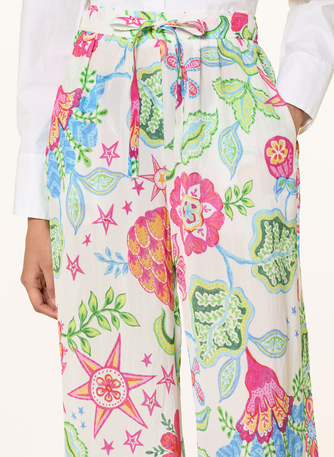 Grace Marlenehose: WEISS / PINK / BLAU