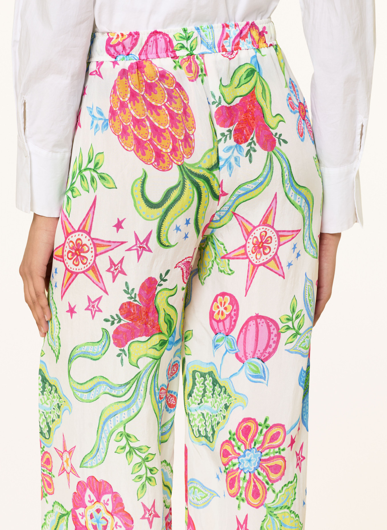 Grace Marlenehose: WEISS / PINK / BLAU