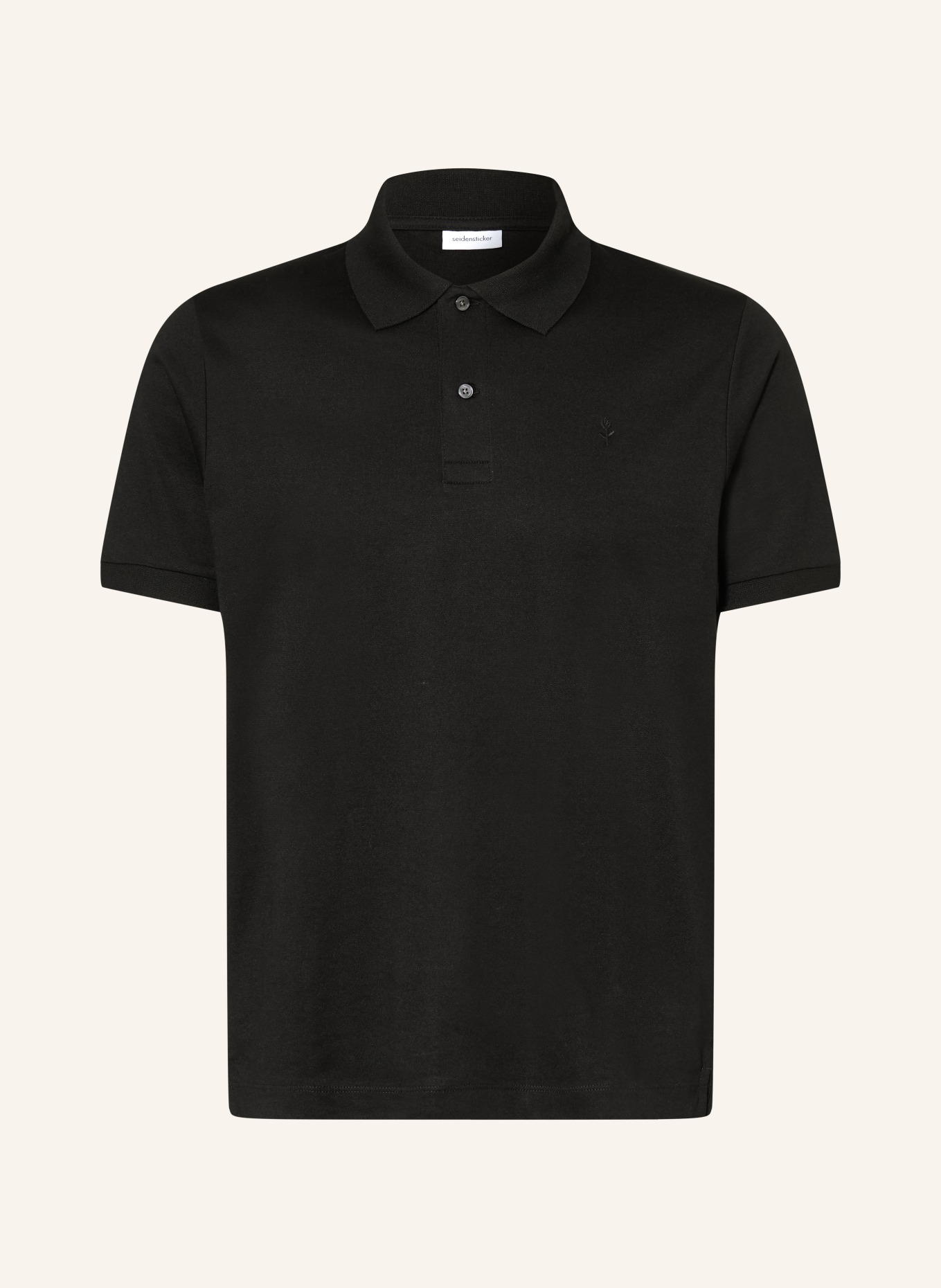 seidensticker Koszulka polo Piqué o kroju regular fit: CZARNY