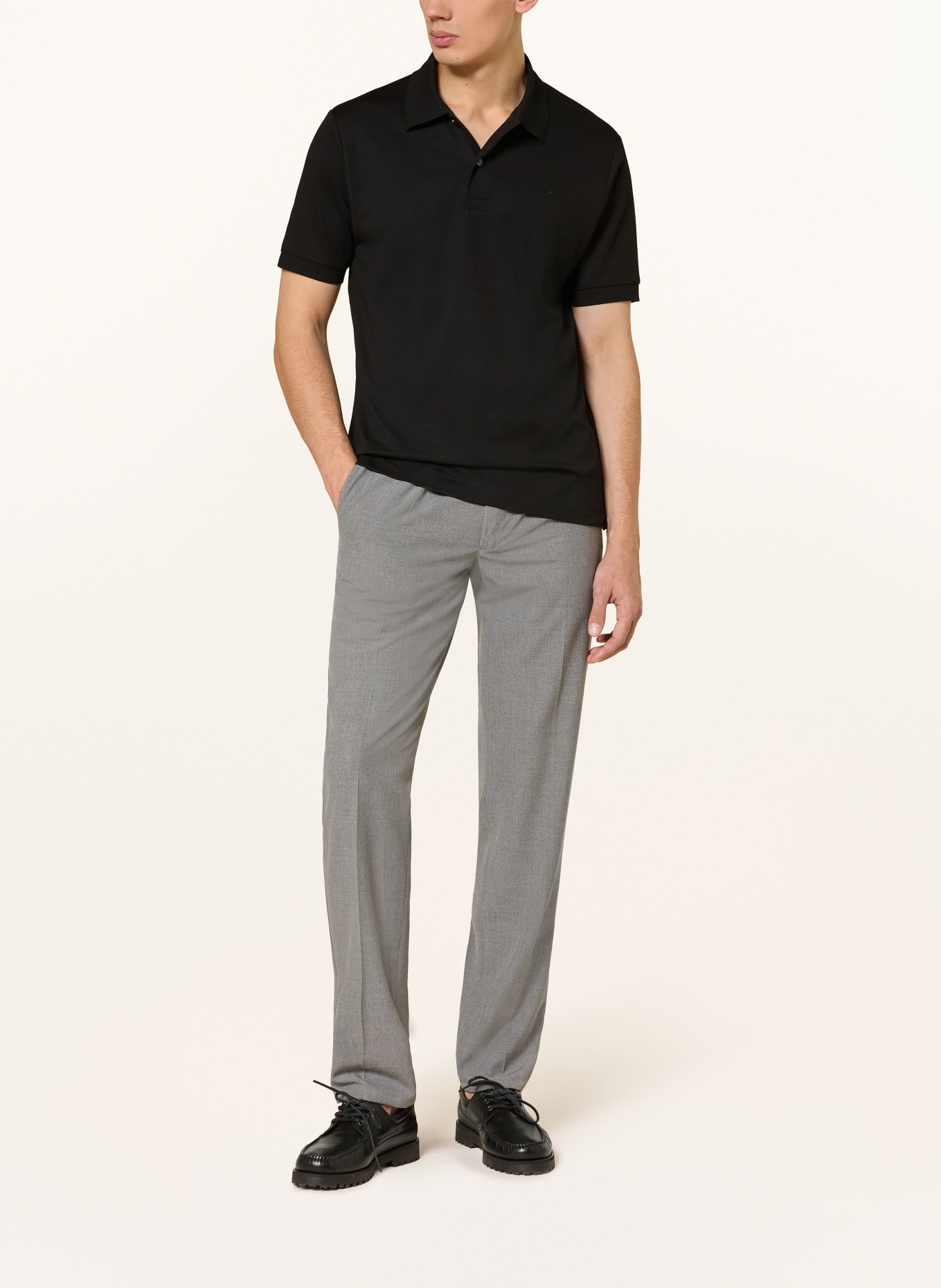 seidensticker Koszulka polo Piqué o kroju regular fit: CZARNY