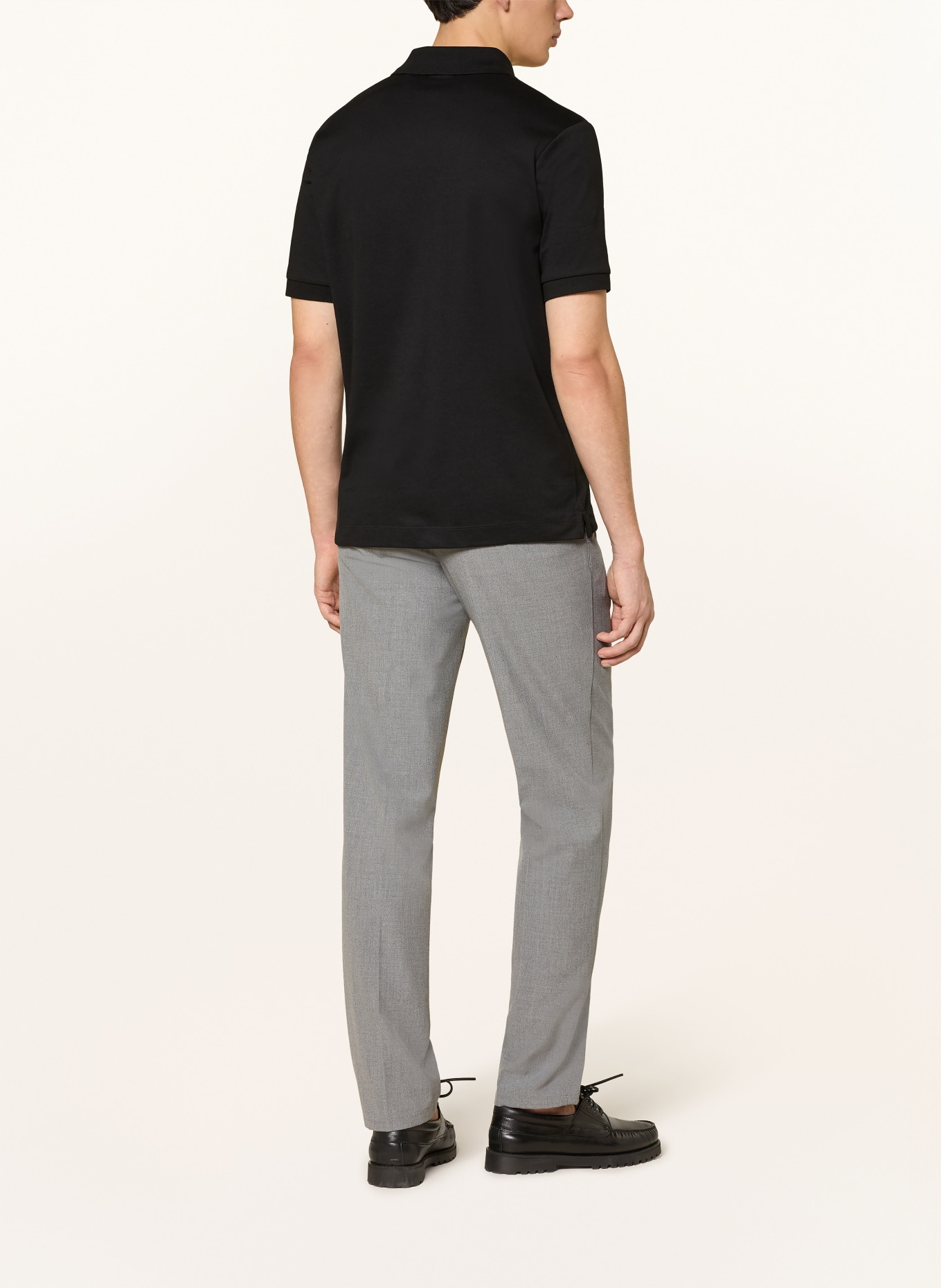 seidensticker Koszulka polo Piqué o kroju regular fit: CZARNY