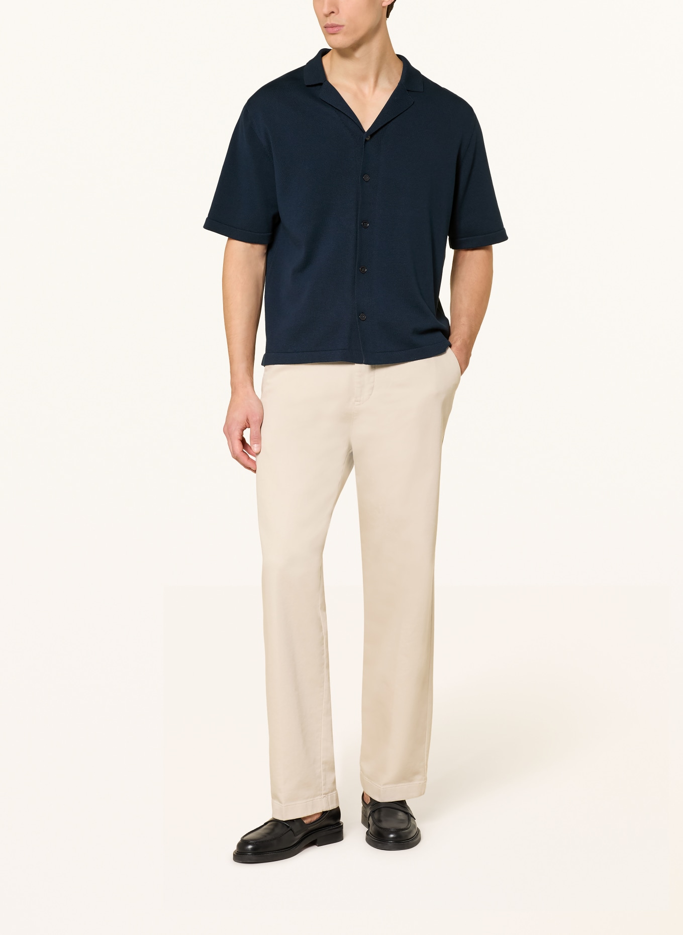 seidensticker Strick-Resorthemd Regular Fit: DUNKELBLAU