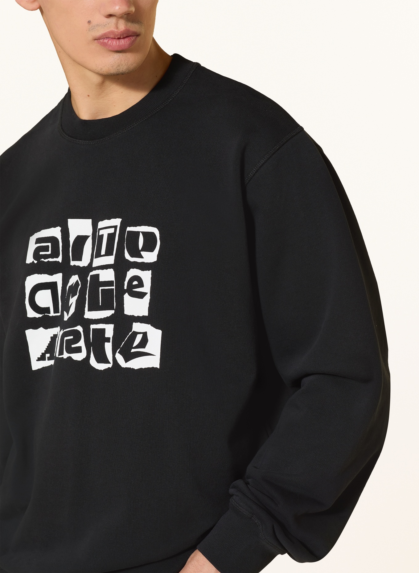 Arte Antwerp Sweatshirt: SCHWARZ / WEISS