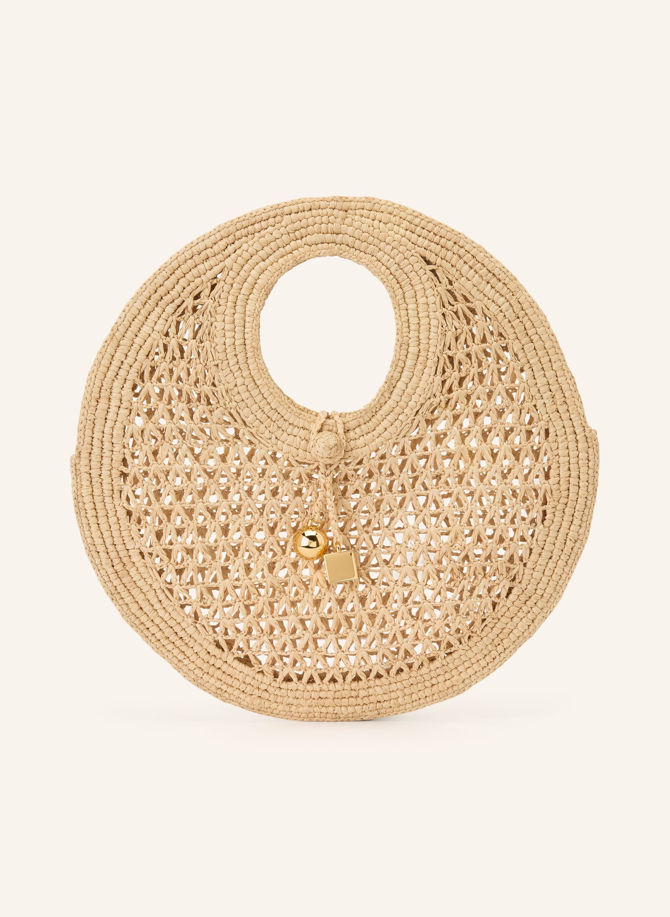 JACQUEMUS Sac cabas LE PETIT ROND SPIAGGIA: MARRON CLAIR