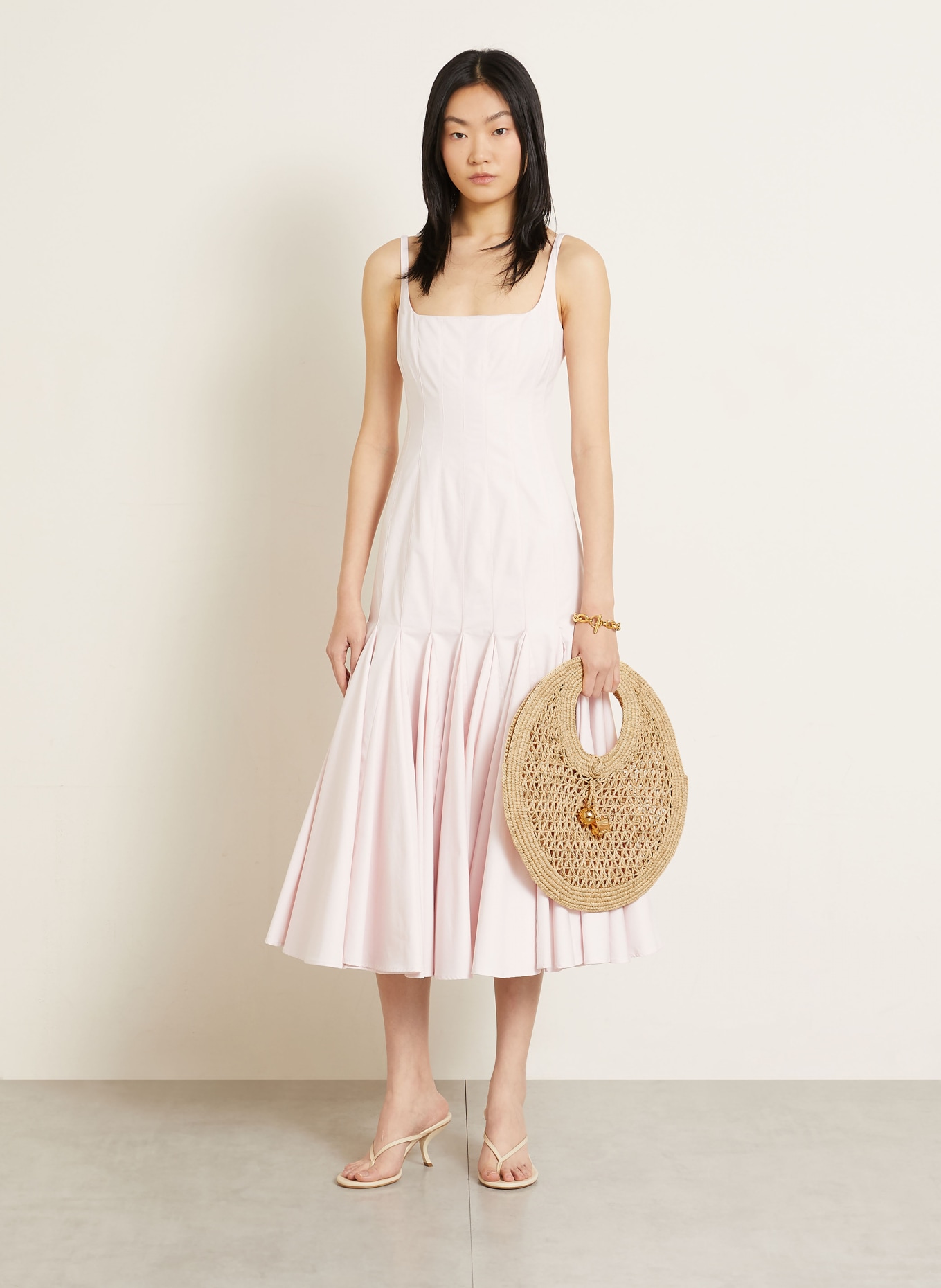 JACQUEMUS Shopper LE PETIT ROND SPIAGGIA: HELLBRAUN