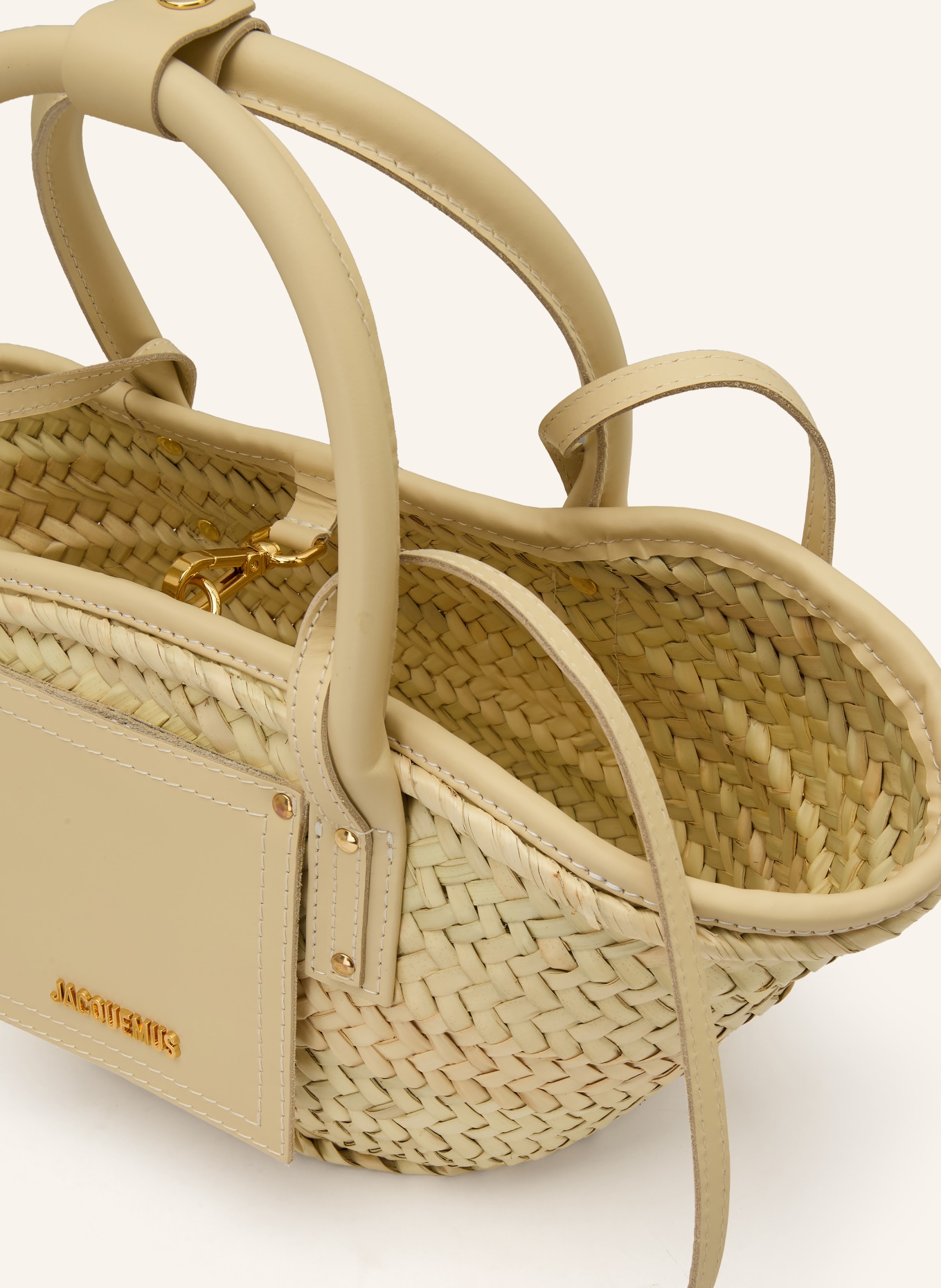 JACQUEMUS Shopper LE PETIT PANIER SOLI: CREME