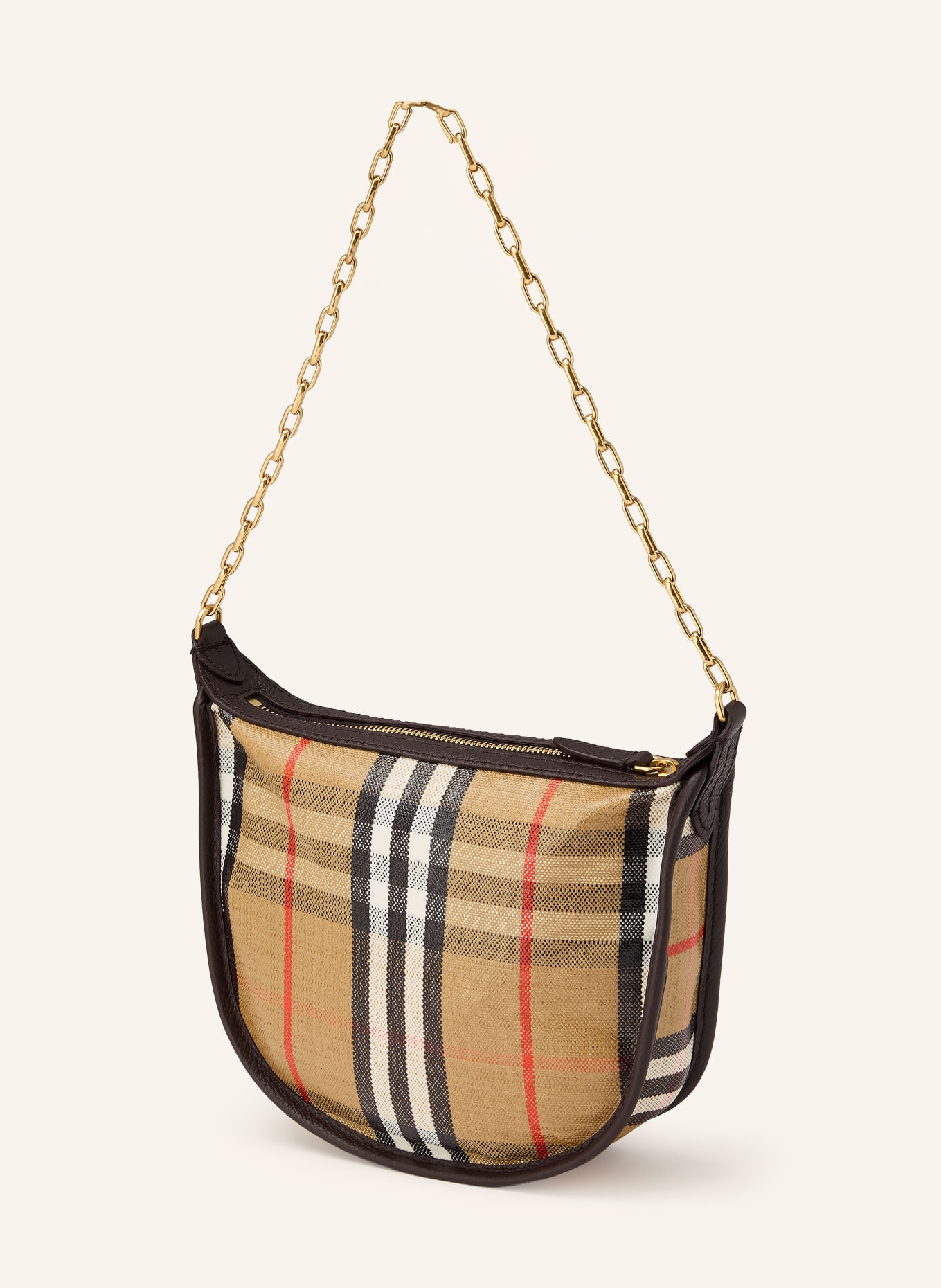 JACQUEMUS Schoudertas LE BAMBINO LONG: MARRON FONCÉ / GOUD