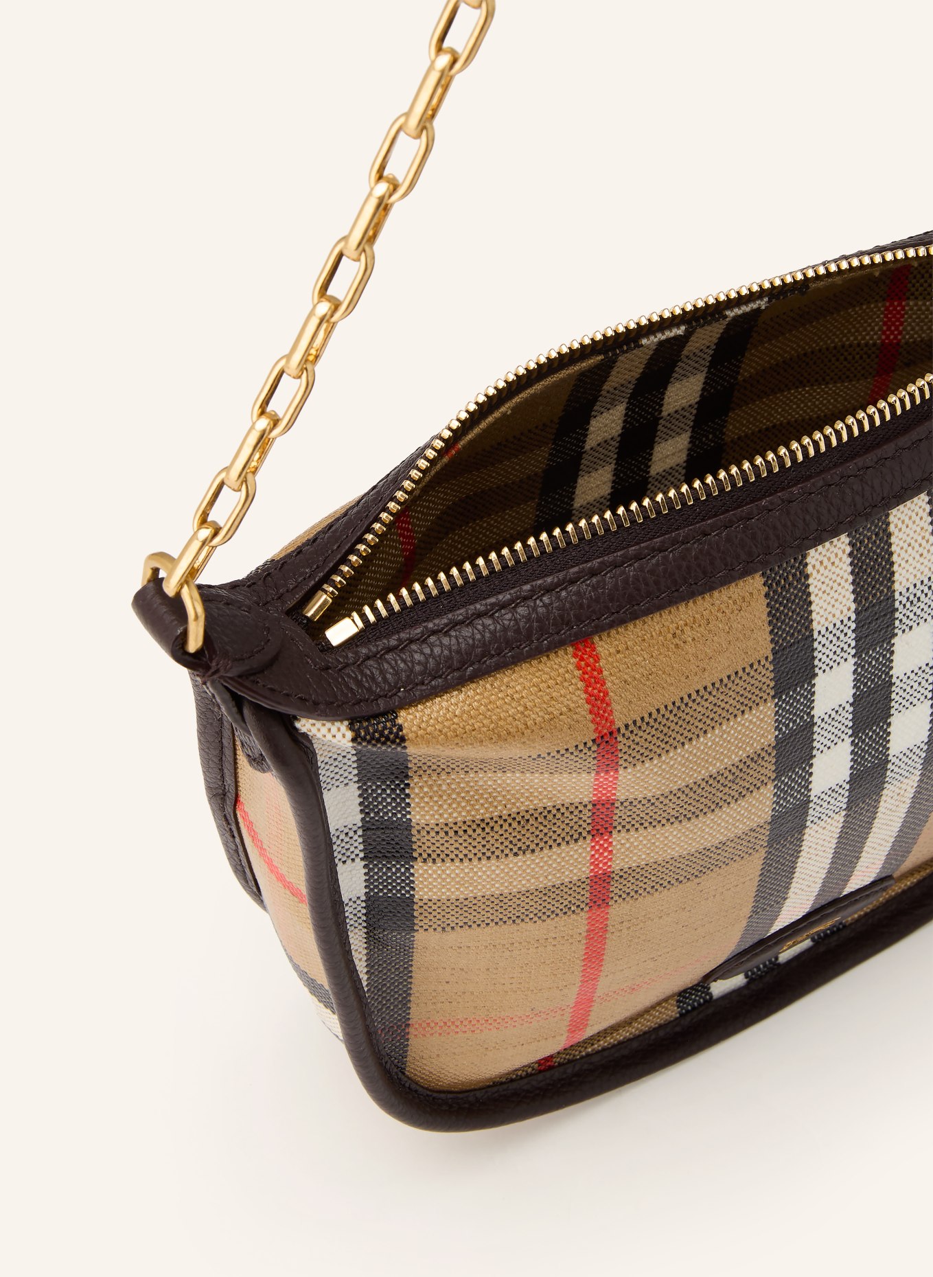 JACQUEMUS Schoudertas LE BAMBINO LONG: MARRON FONCÉ / GOUD