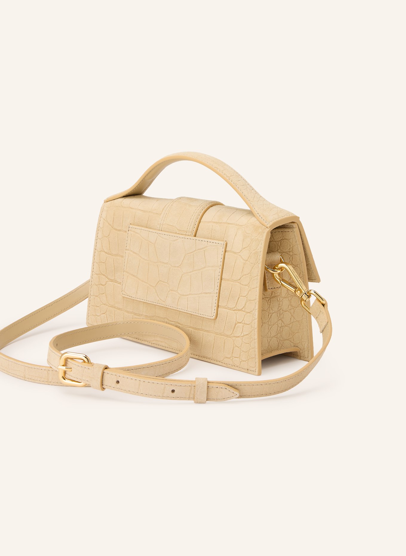 JACQUEMUS Sac à main LE GRAND BAMBINO: BEIGE / OR