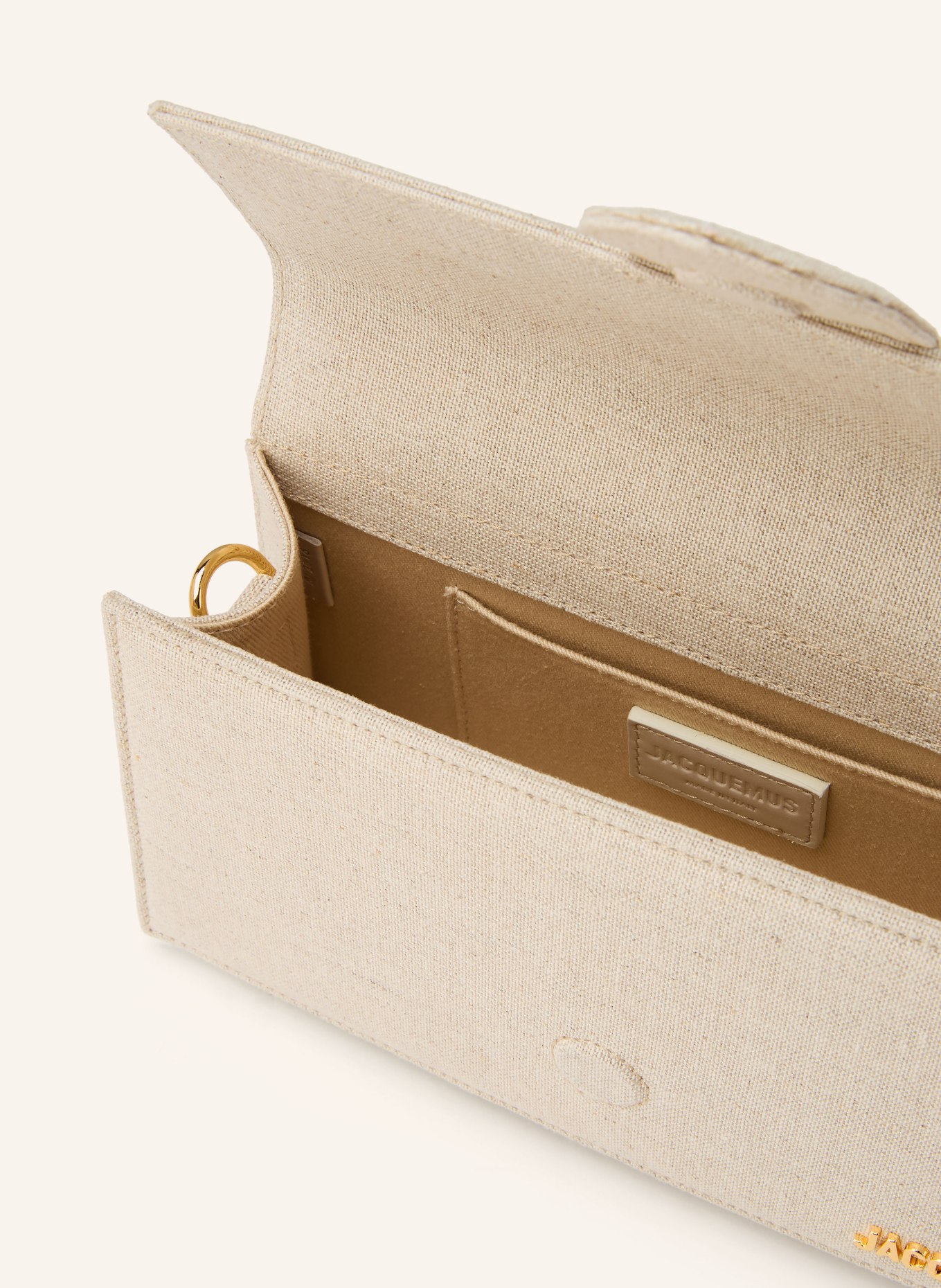 JACQUEMUS Handtas LE GRAND BAMBINO: BEIGE / GOUD