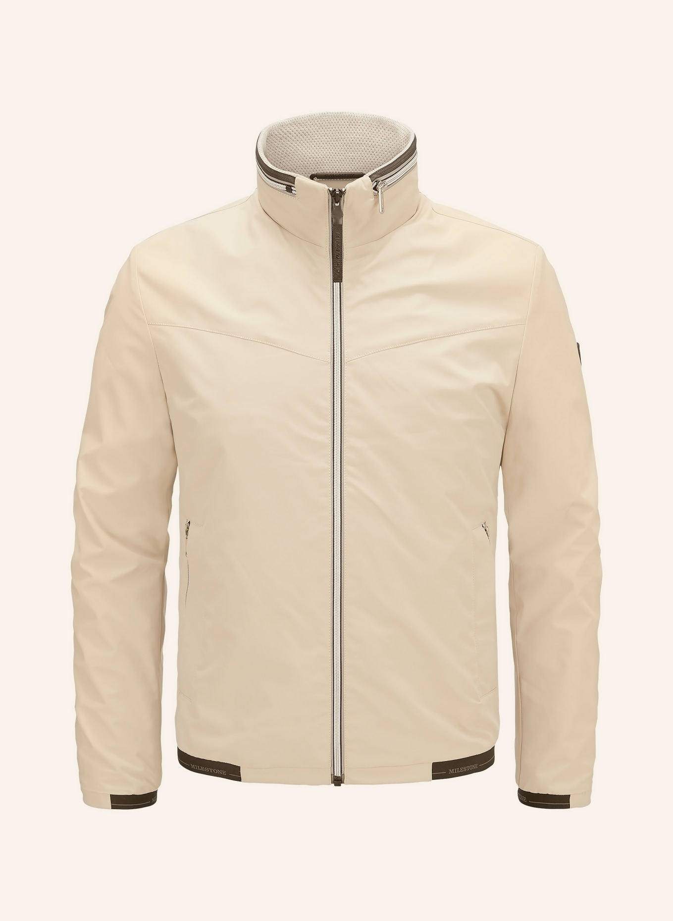 MILESTONE Jacke MSLIVINGSTON: BEIGE / SCHWARZ