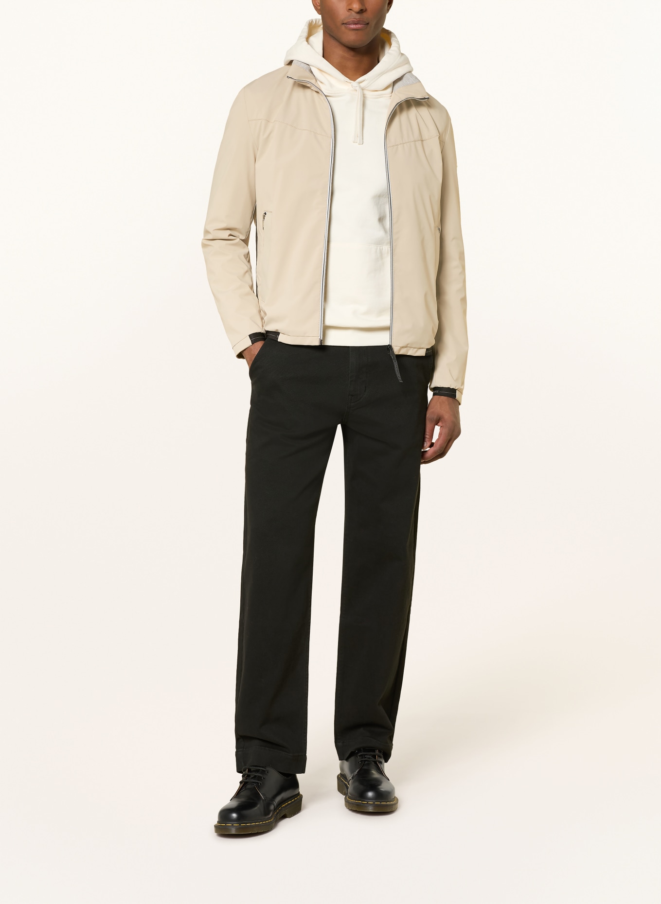 MILESTONE Jacke MSLIVINGSTON: BEIGE / SCHWARZ