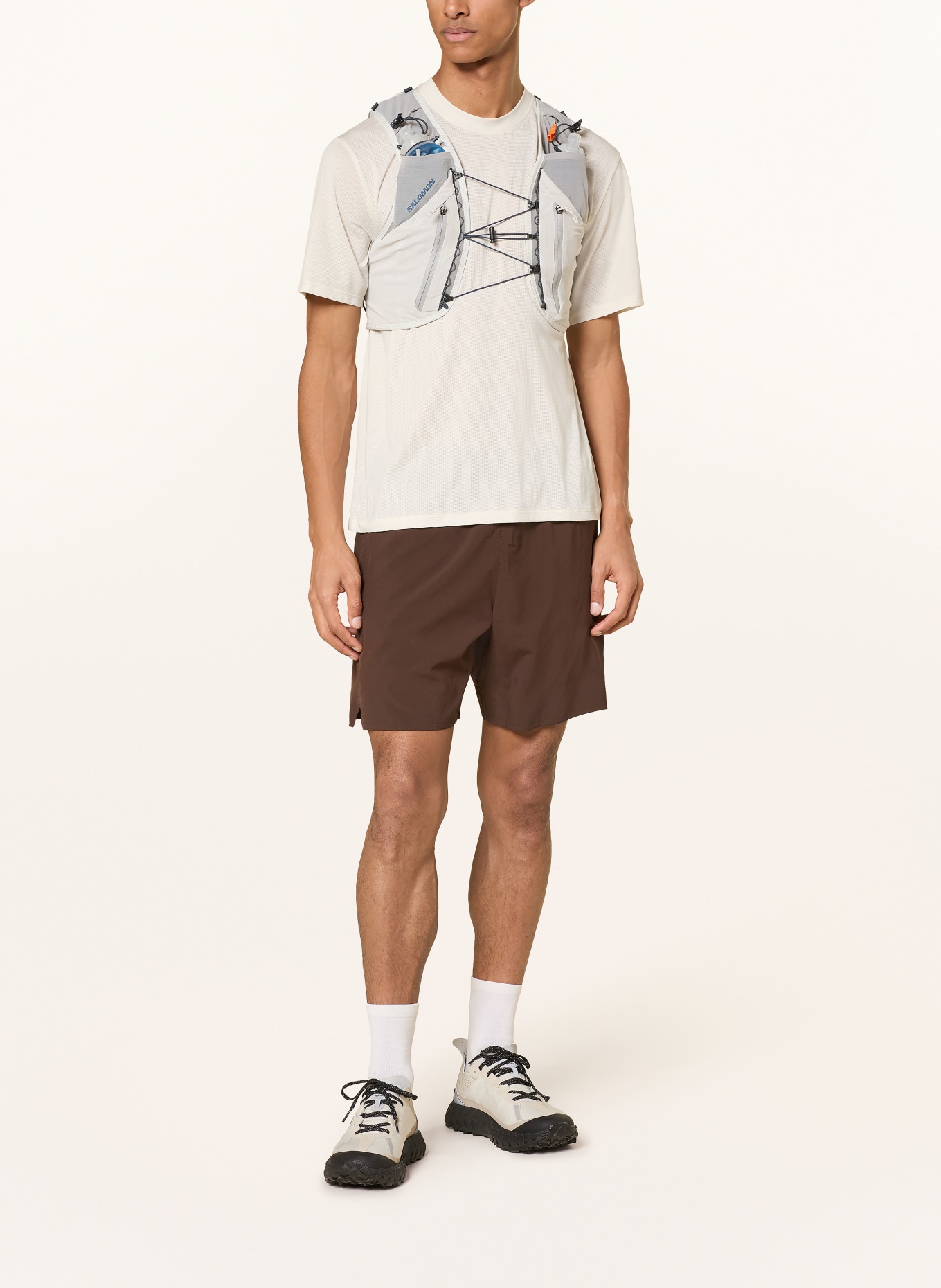 SALOMON ADV SKIN 12 running vest: LIGHT GRAY / GRAY