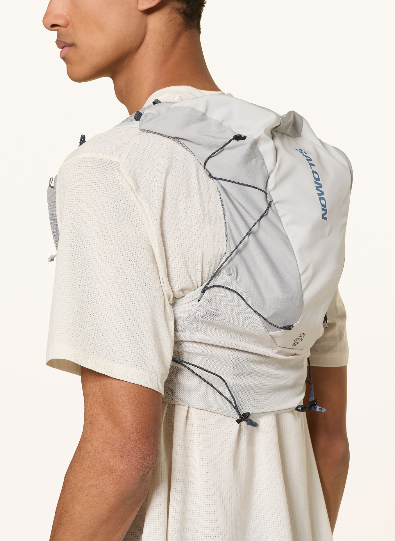 SALOMON ADV SKIN 12 running vest: LIGHT GRAY / GRAY