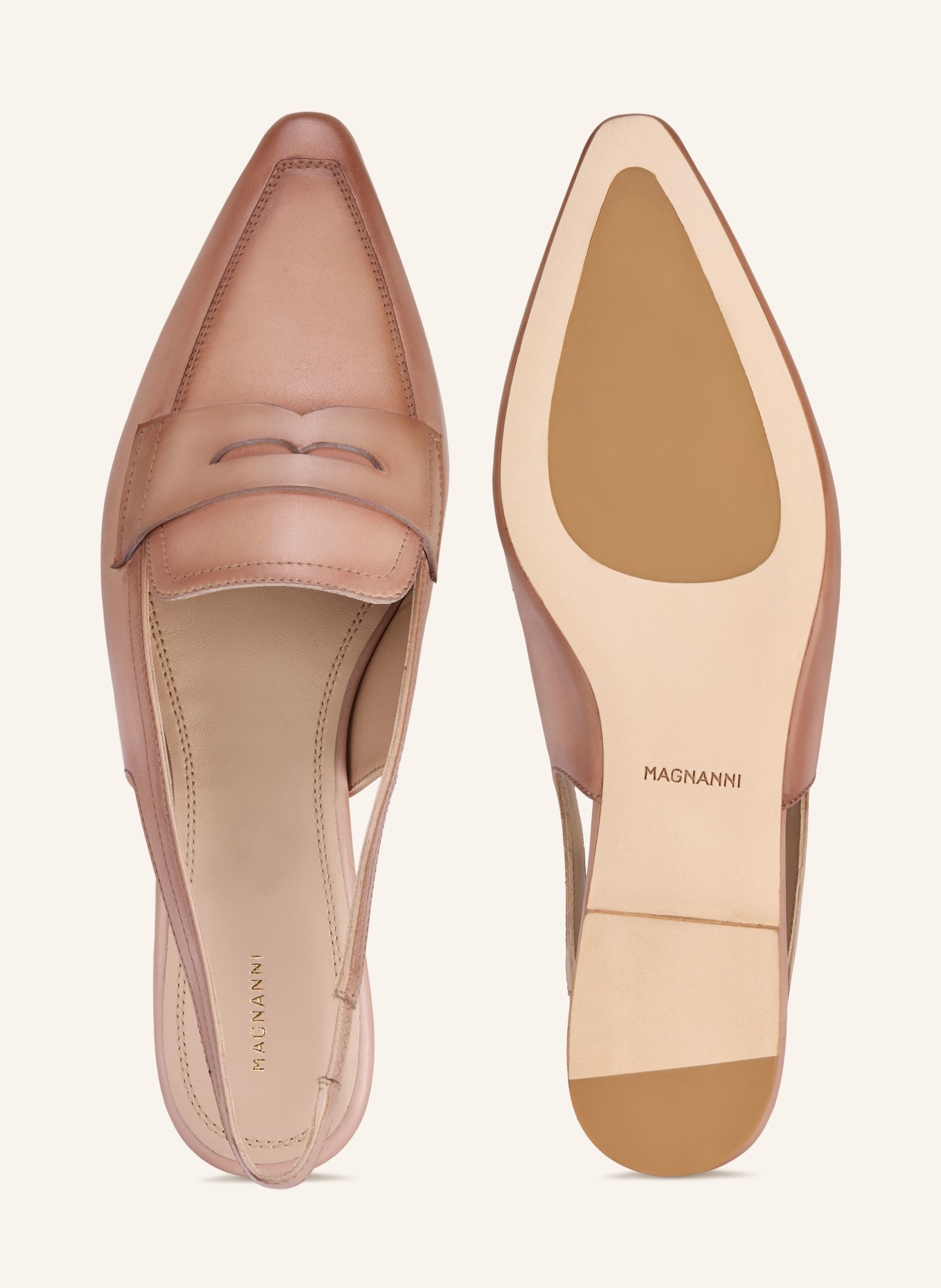 MAGNANNI slingloafer: CAMEL