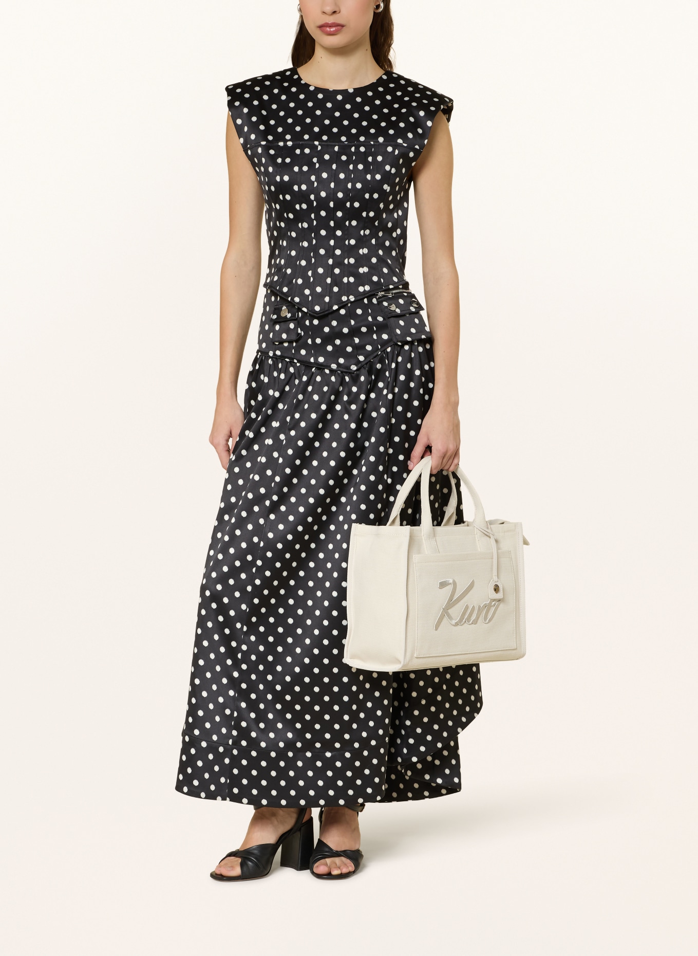 KURT GEIGER Handtasche KENSINGTON: BEIGE / GOLD