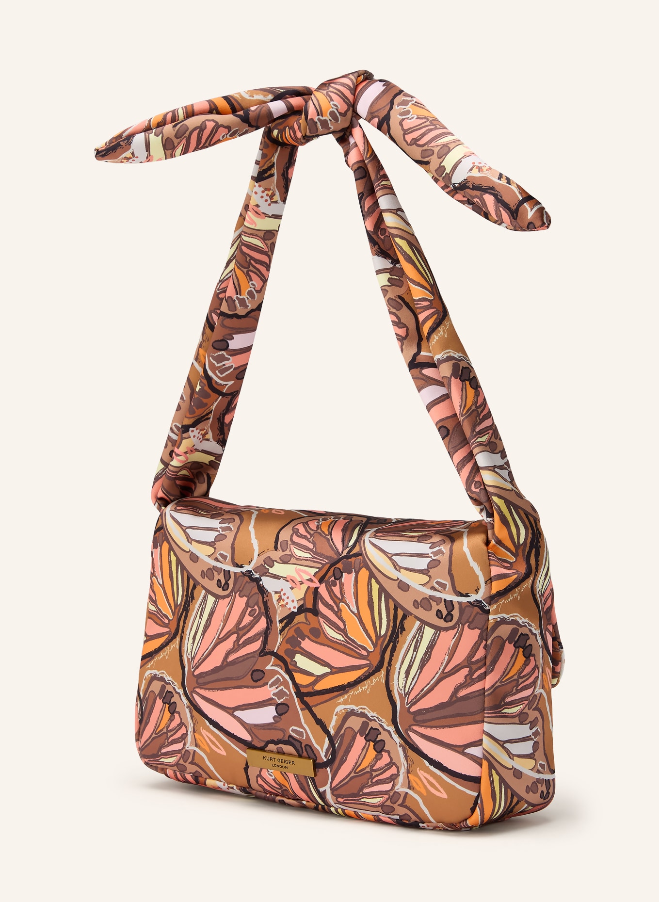 KURT GEIGER Kabelka KENSINGTON: HNĚDÁ / ZLATÁ / ŽLUTÁ